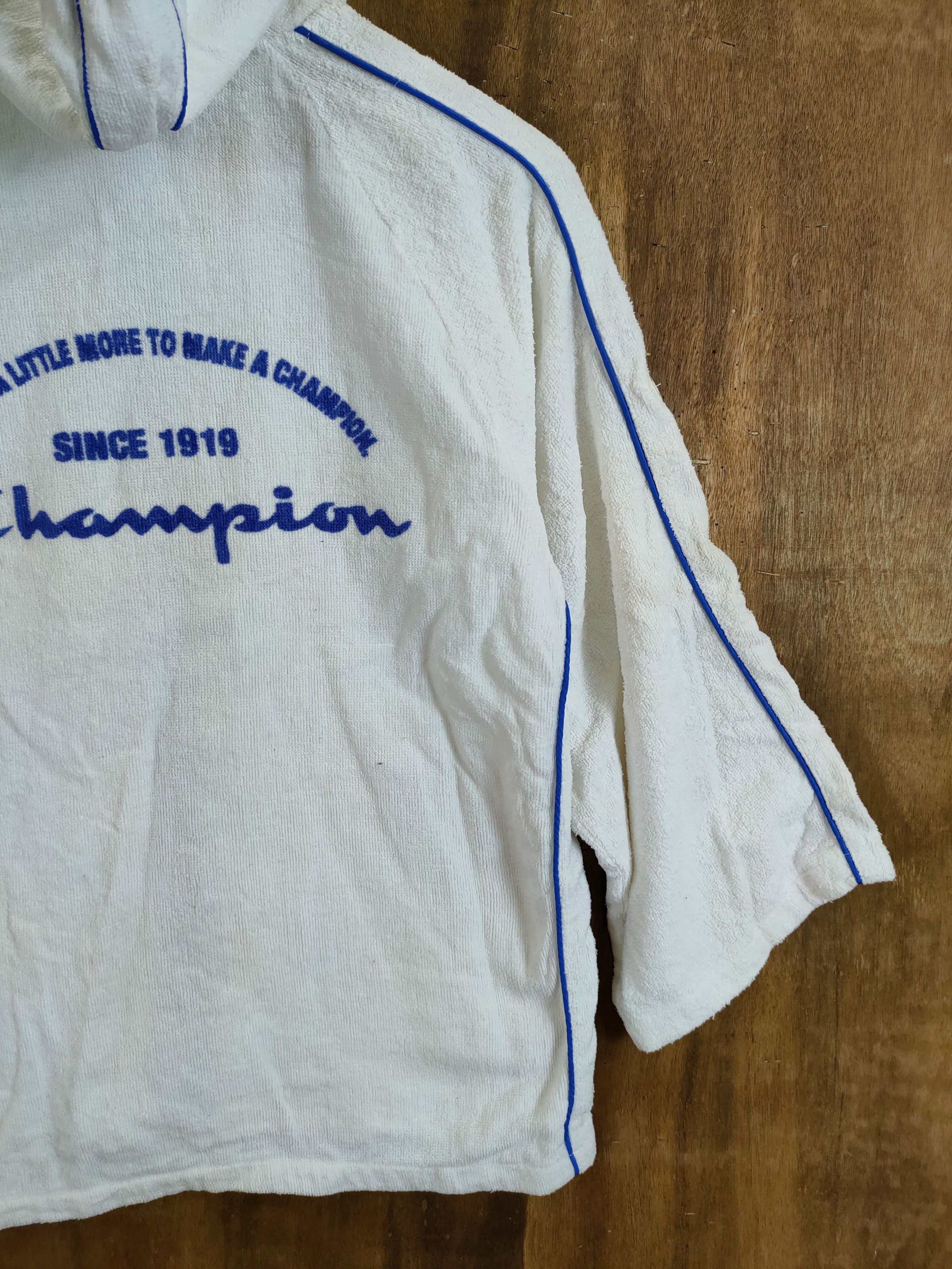 Champion DLL Champion Vintage fleece white hoodie sweater #878 Size US M / EU 48-50 / 2 - 3 Thumbnail