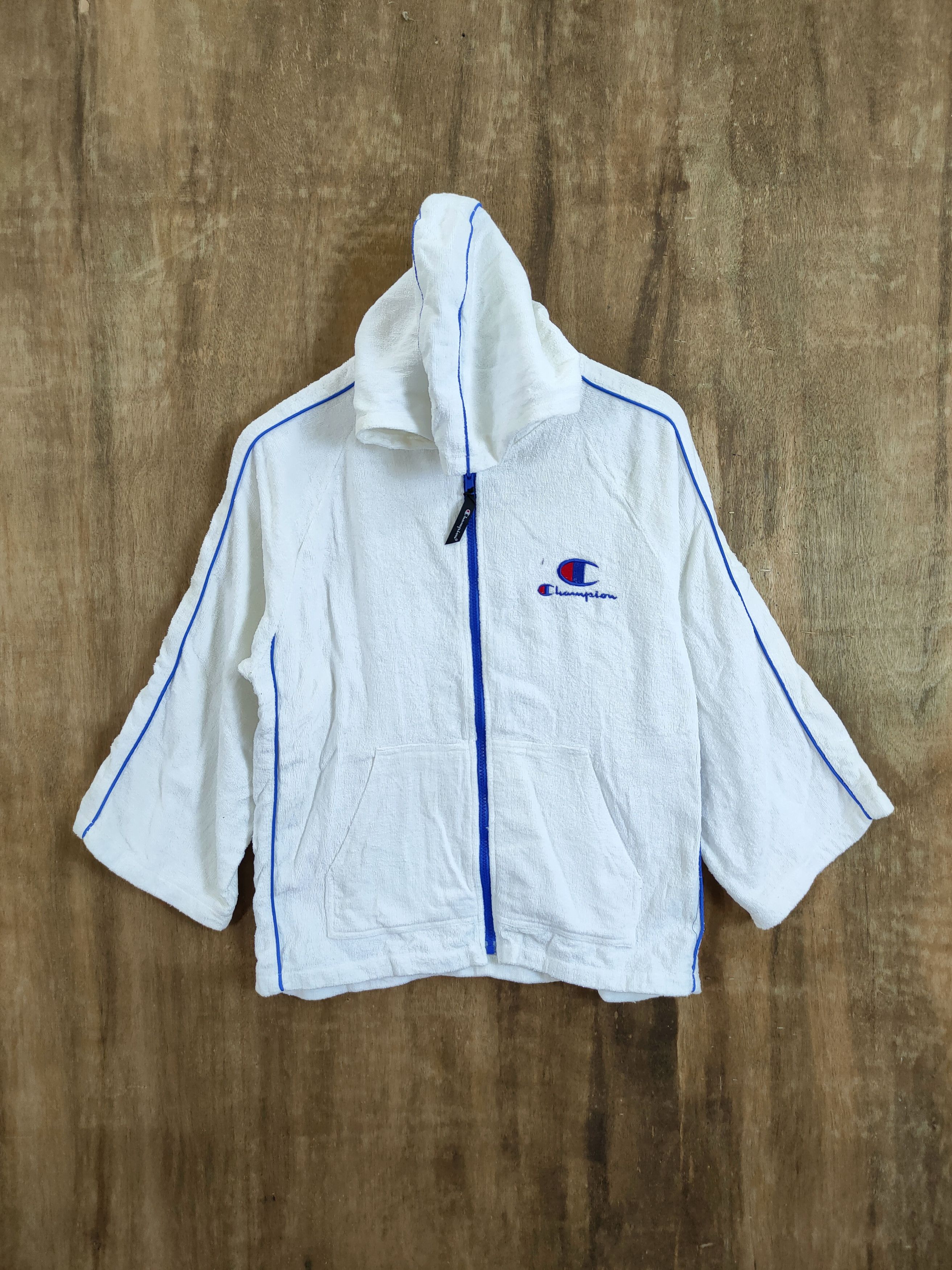 Champion DLL Champion Vintage fleece white hoodie sweater #878 Size US M / EU 48-50 / 2 - 6 Thumbnail