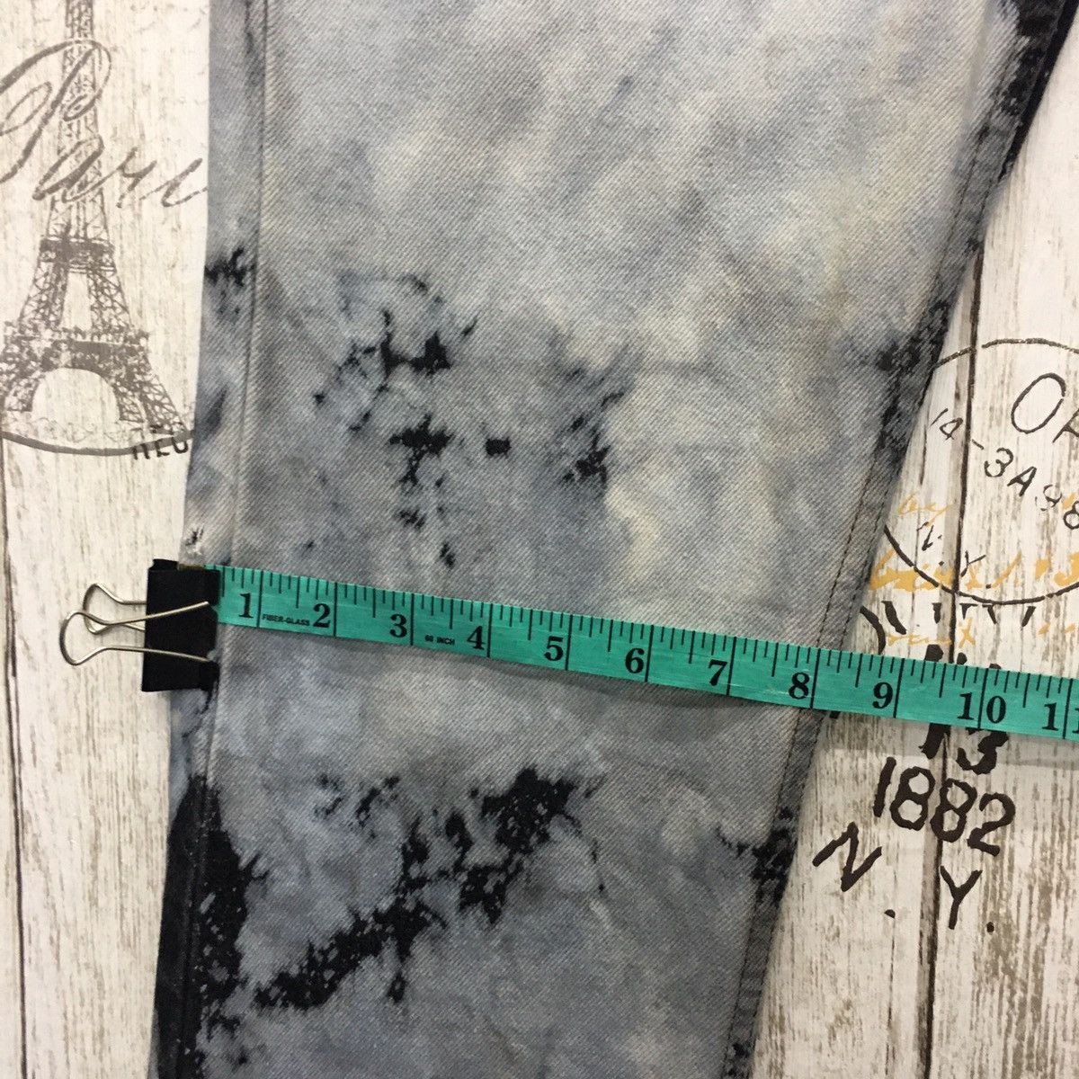 Levi's Rare Levis Distres Black Denim Acid Wash Size US 30 / EU 46 - 20 Thumbnail