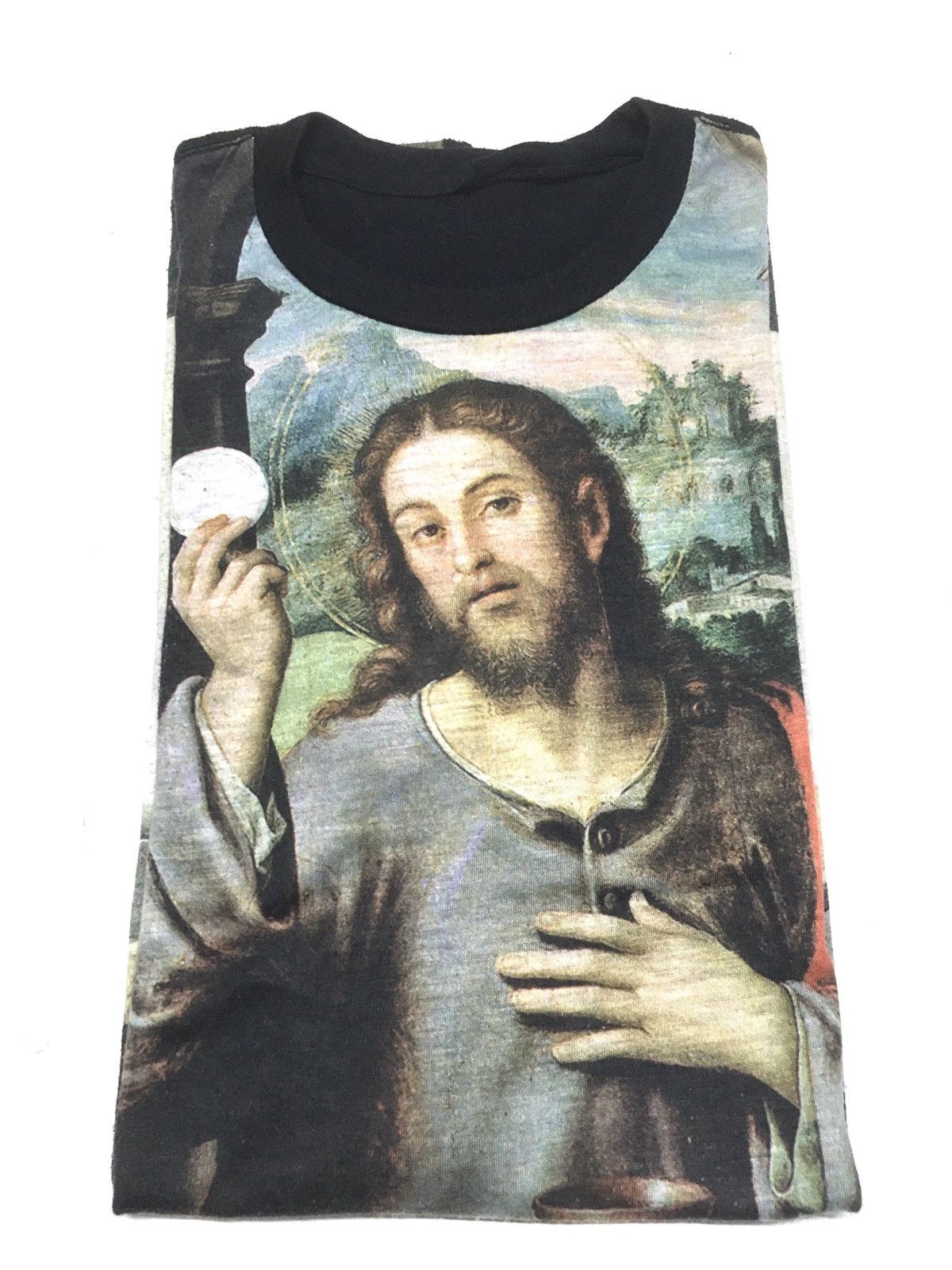 Japanese Brand All over print Jesus photo tee Size US S / EU 44-46 / 1 - 1 Thumbnail