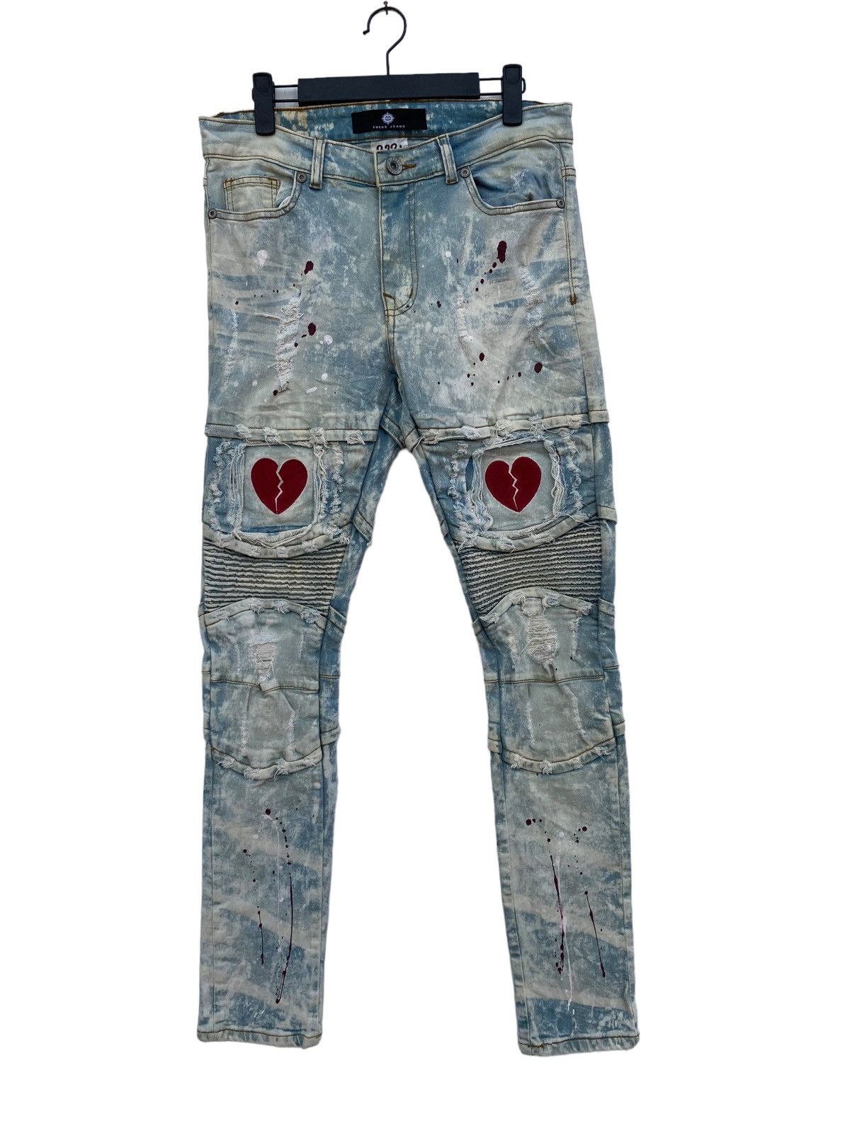 Japanese Brand Vintage Focus Distressed Biker Pant Size US 32 / EU 48 - 1 Thumbnail