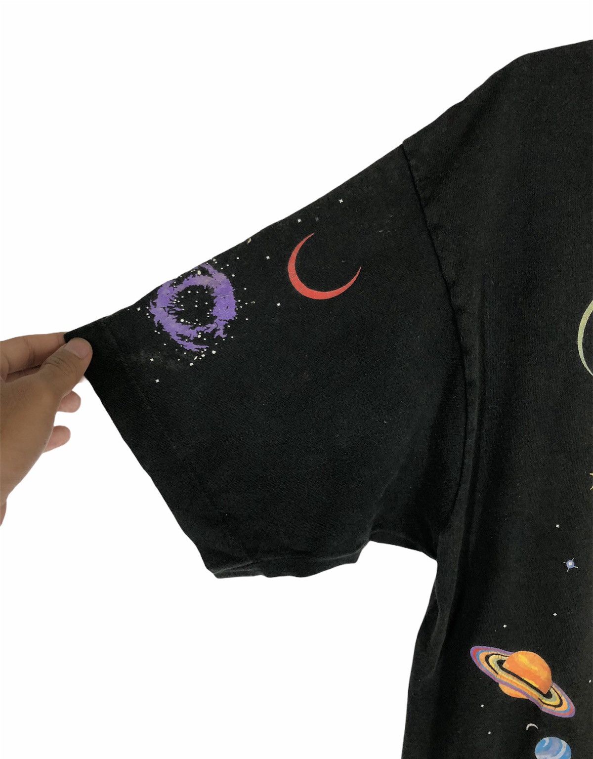 Vintage Vintage Cosmic Galaxy Print Black All Over Space Design Size US L / EU 52-54 / 3 - 5 Thumbnail