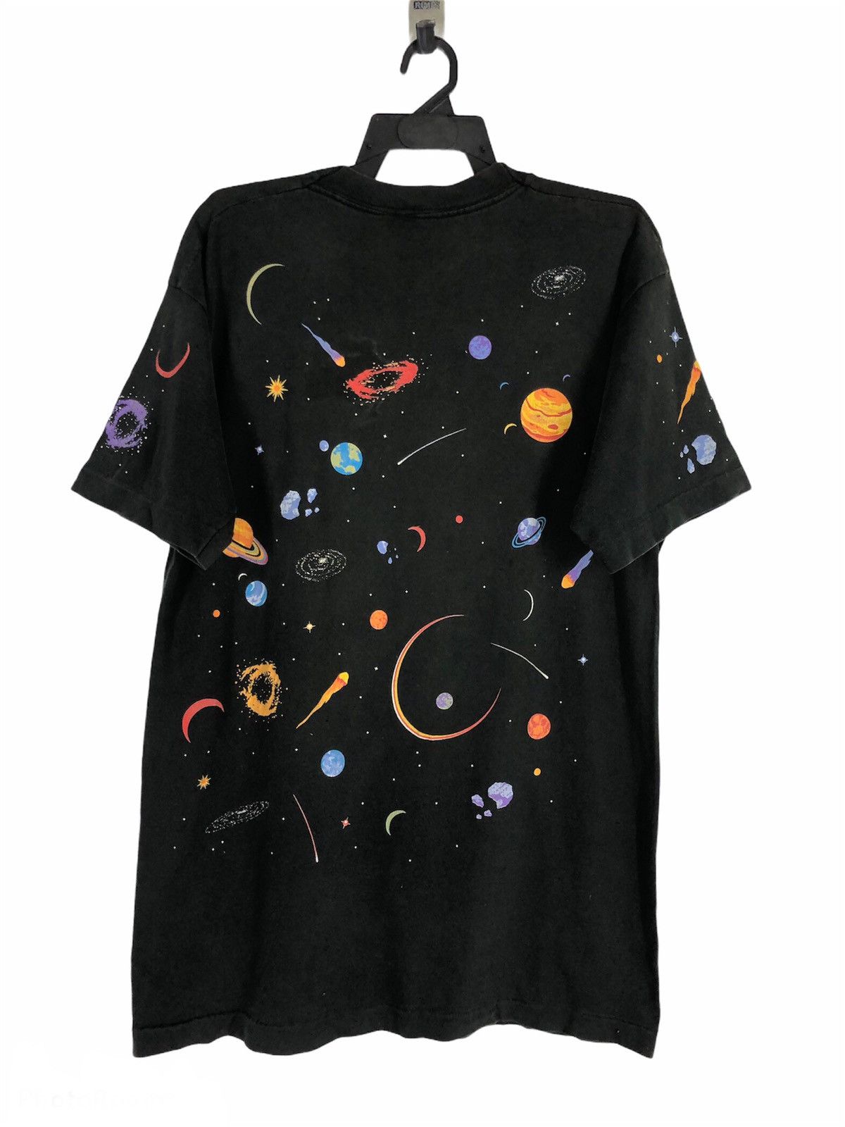 Vintage Vintage Cosmic Galaxy Print Black All Over Space Design Size US L / EU 52-54 / 3 - 3 Thumbnail