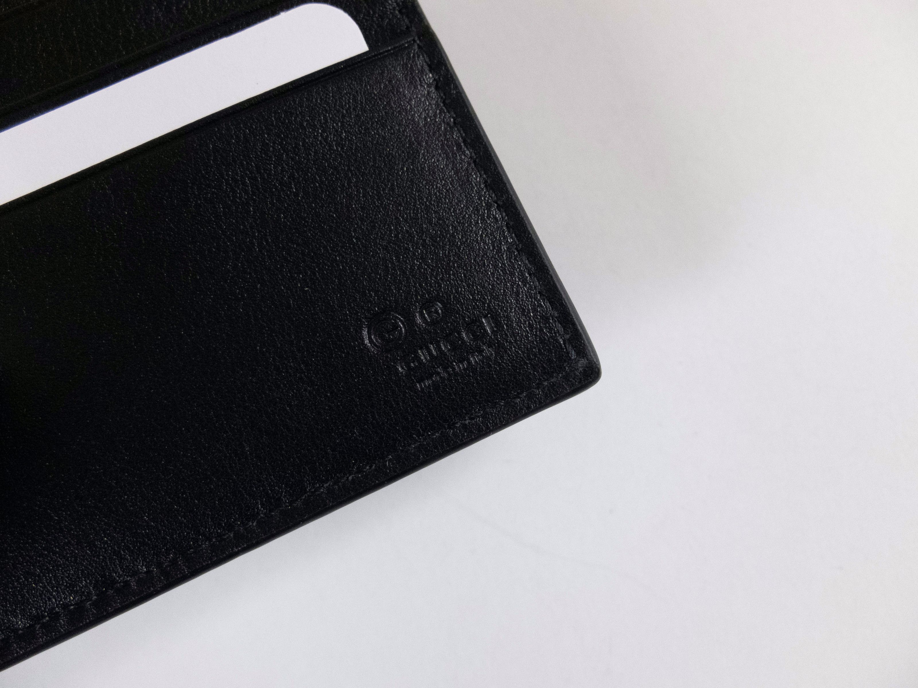 Gucci GUCCI navy blue GG Microguccissima leather bifold wallet Size ONE SIZE - 3 Thumbnail