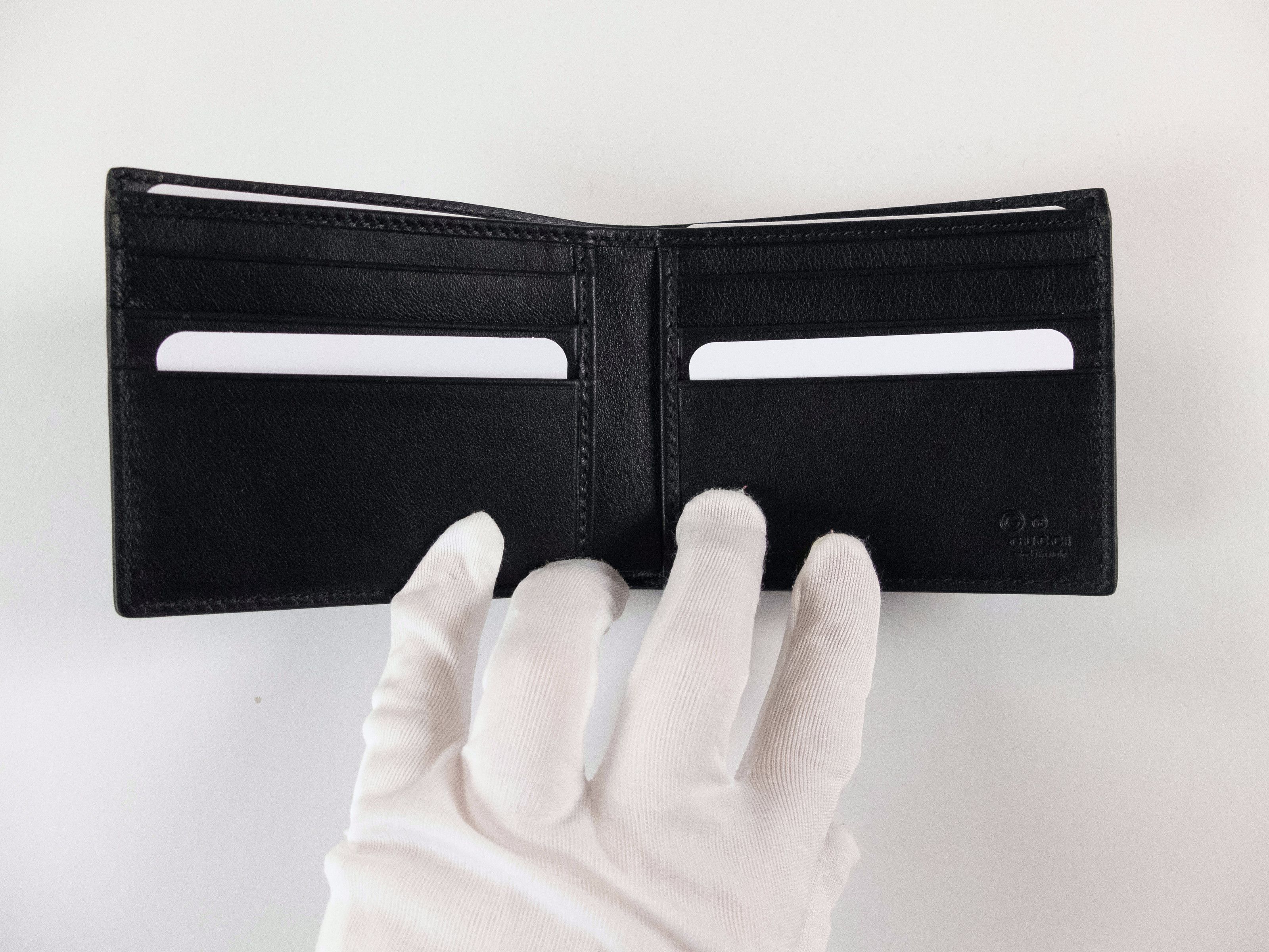 Gucci GUCCI navy blue GG Microguccissima leather bifold wallet Size ONE SIZE - 2 Thumbnail