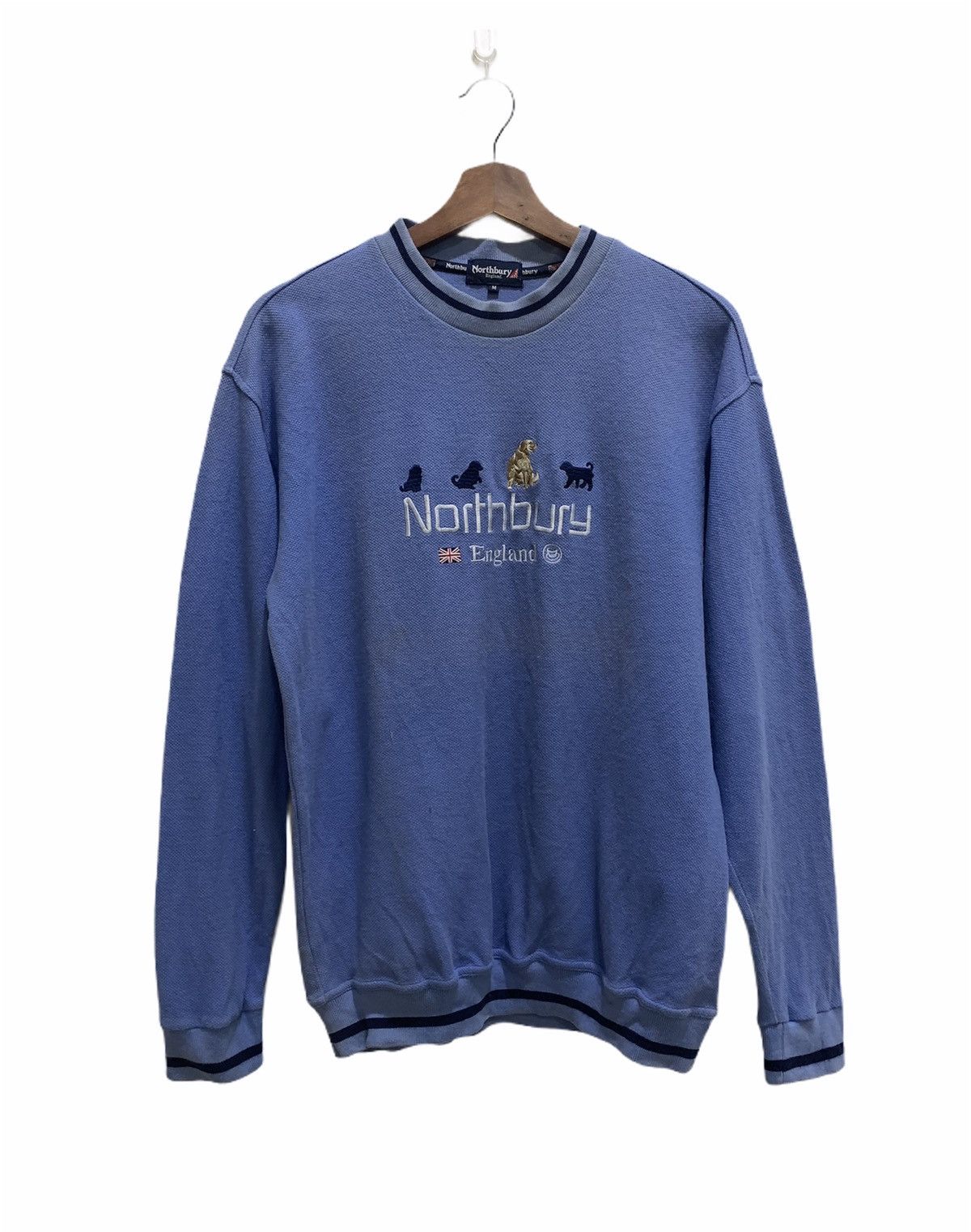 Japanese Brand NORTHBURY ENGLAND Rugby Embroidery Center Jumper Sweatshirt Size US M / EU 48-50 / 2 - 1 Thumbnail