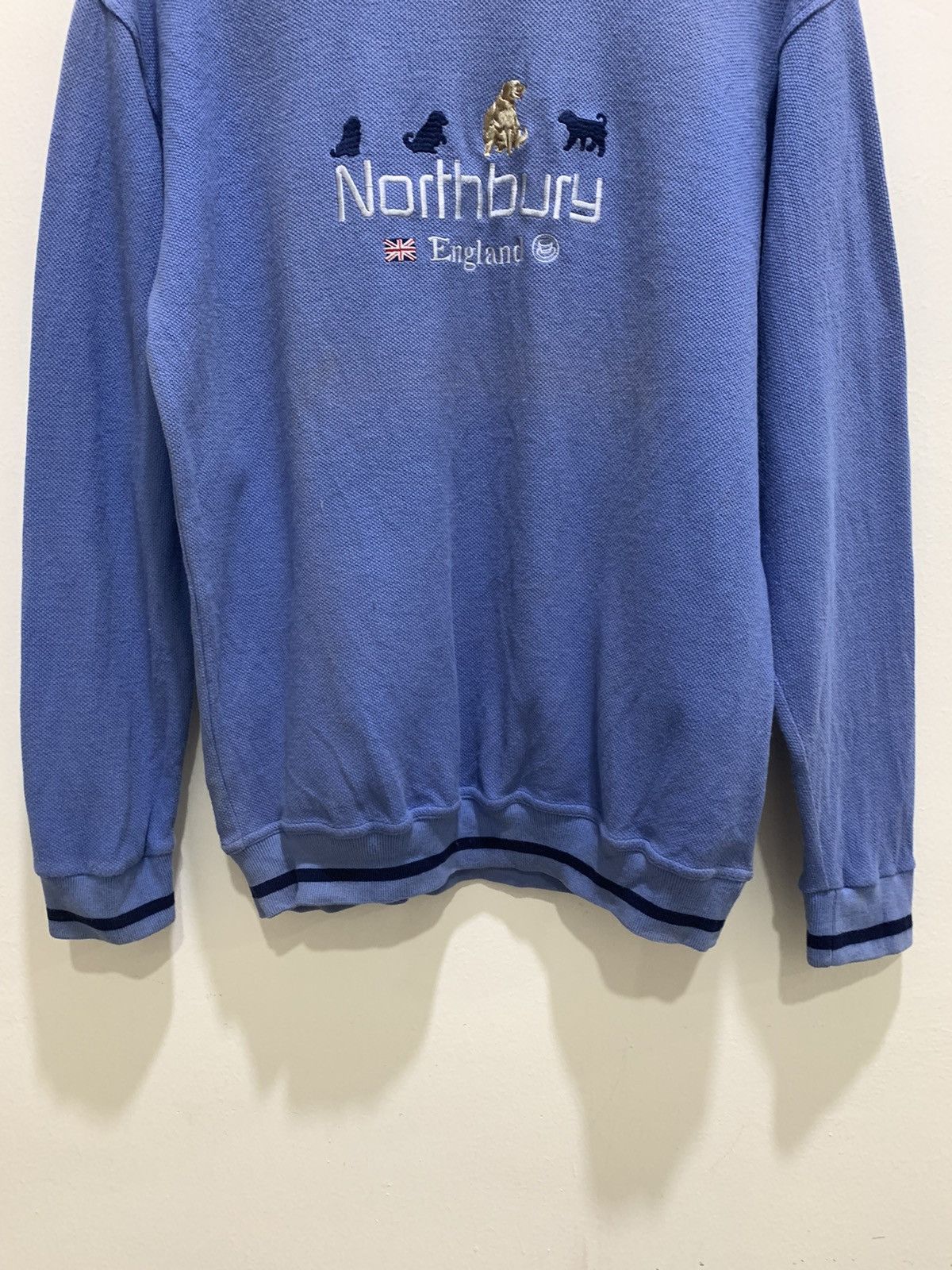 Japanese Brand NORTHBURY ENGLAND Rugby Embroidery Center Jumper Sweatshirt Size US M / EU 48-50 / 2 - 4 Thumbnail