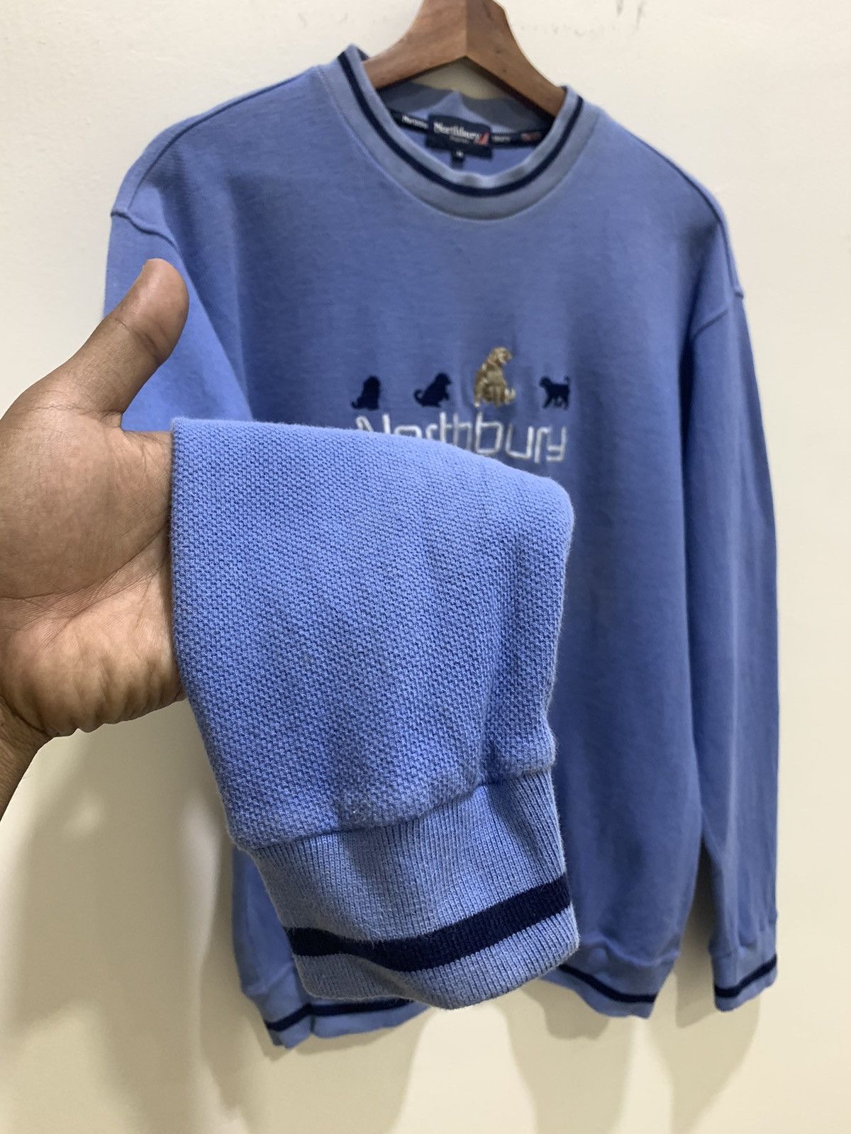 Japanese Brand NORTHBURY ENGLAND Rugby Embroidery Center Jumper Sweatshirt Size US M / EU 48-50 / 2 - 8 Thumbnail