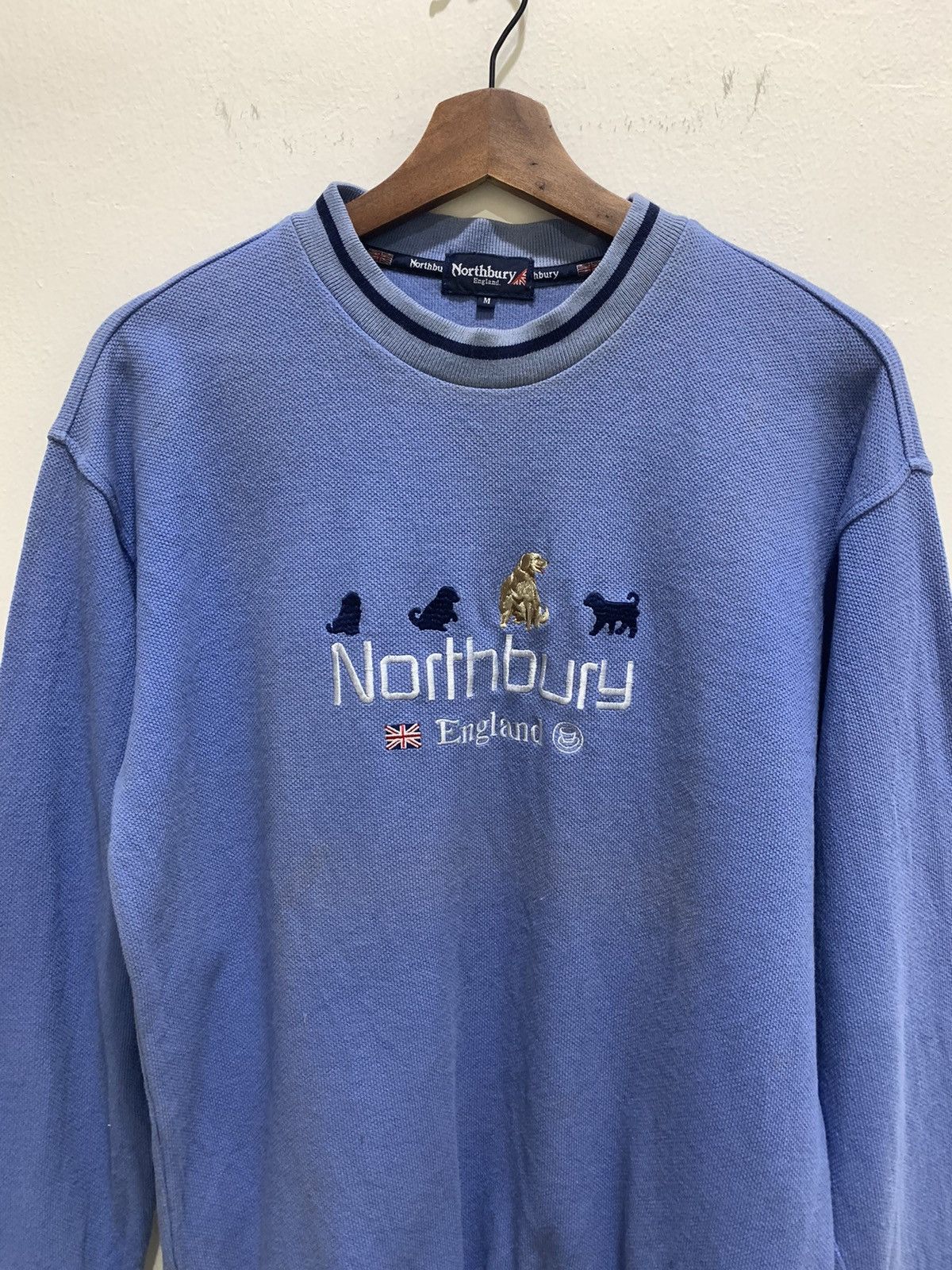 Japanese Brand NORTHBURY ENGLAND Rugby Embroidery Center Jumper Sweatshirt Size US M / EU 48-50 / 2 - 3 Thumbnail
