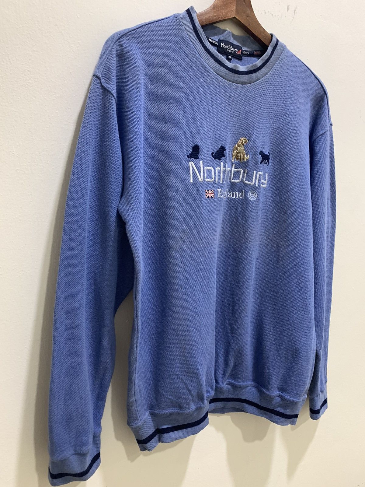 Japanese Brand NORTHBURY ENGLAND Rugby Embroidery Center Jumper Sweatshirt Size US M / EU 48-50 / 2 - 5 Thumbnail