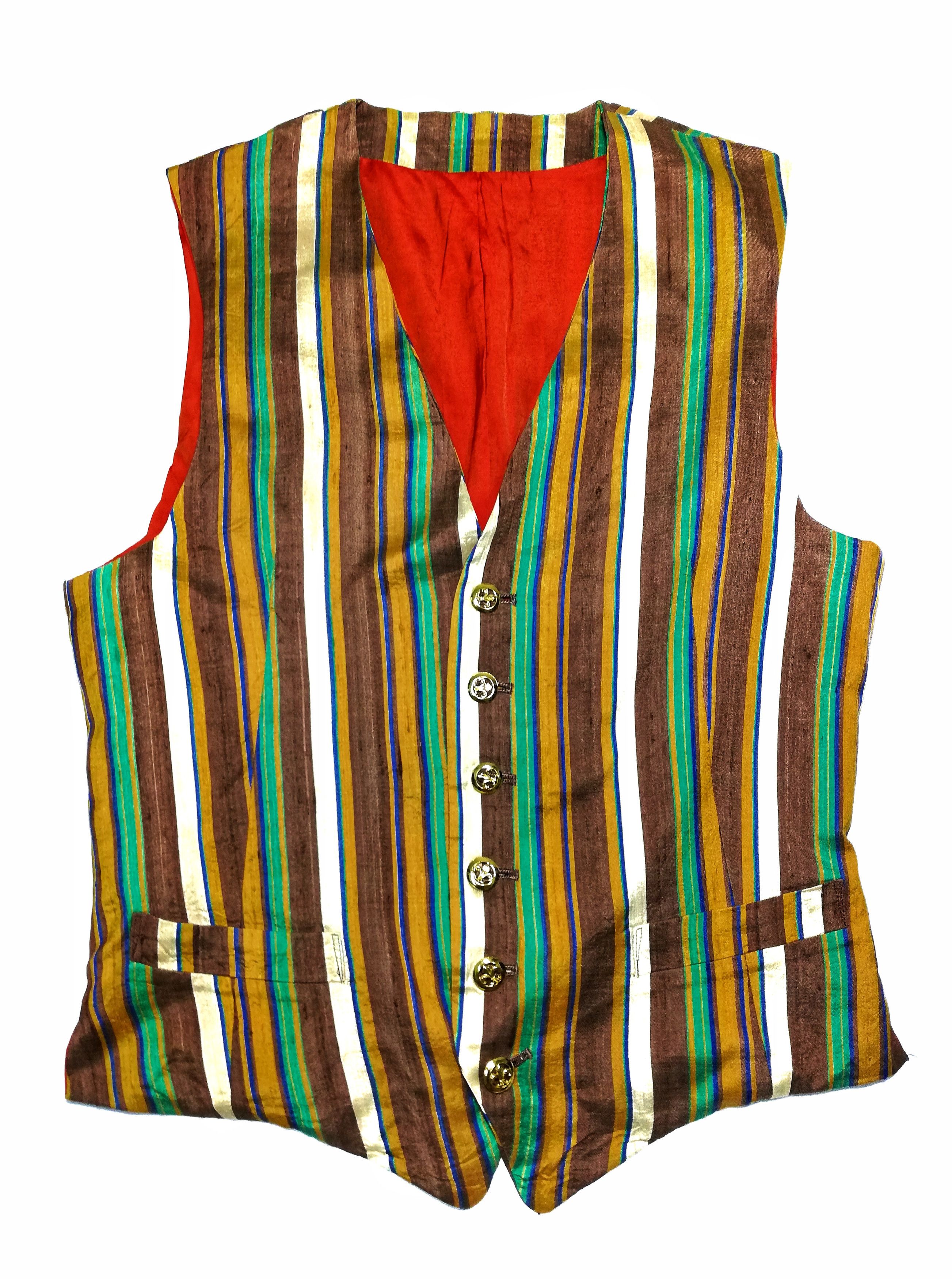 Hysteric Glamour × Japanese Brand 🔥HG Multicolor Stripe Multicolor Vest 100% Silk🔥 Size US S / EU 44-46 / 1 - 6 Thumbnail
