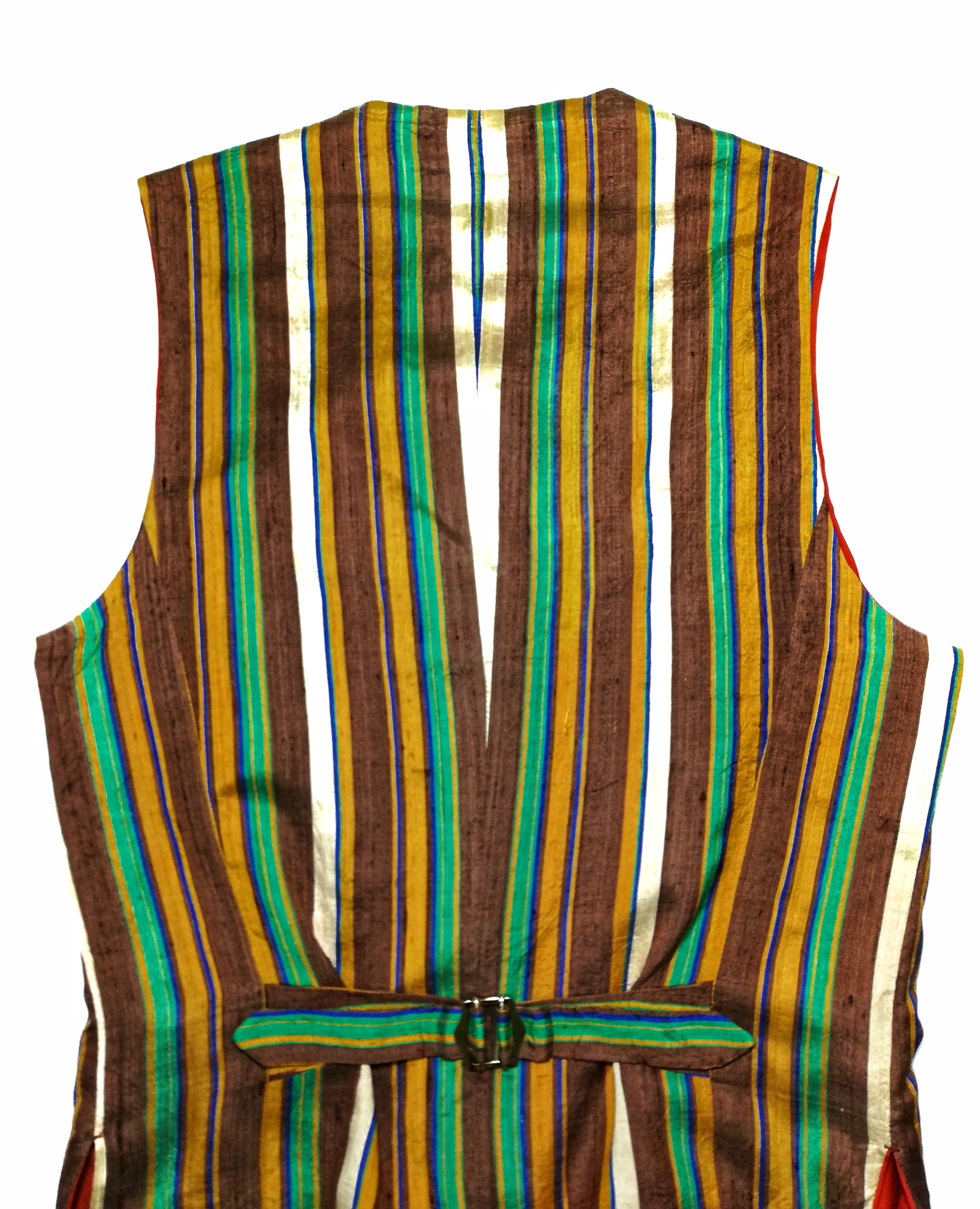 Hysteric Glamour × Japanese Brand 🔥HG Multicolor Stripe Multicolor Vest 100% Silk🔥 Size US S / EU 44-46 / 1 - 16 Thumbnail