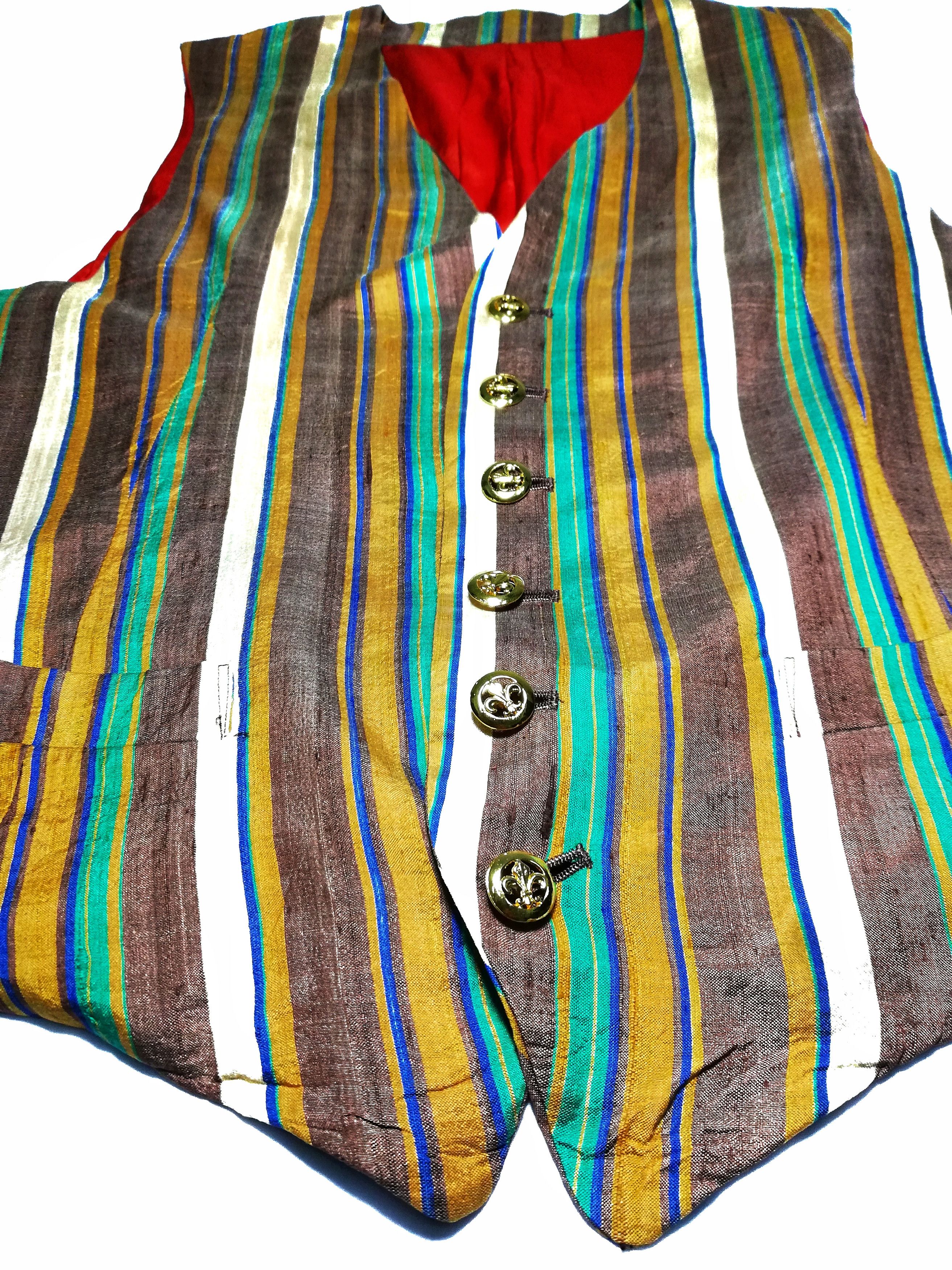 Hysteric Glamour × Japanese Brand 🔥HG Multicolor Stripe Multicolor Vest 100% Silk🔥 Size US S / EU 44-46 / 1 - 7 Thumbnail