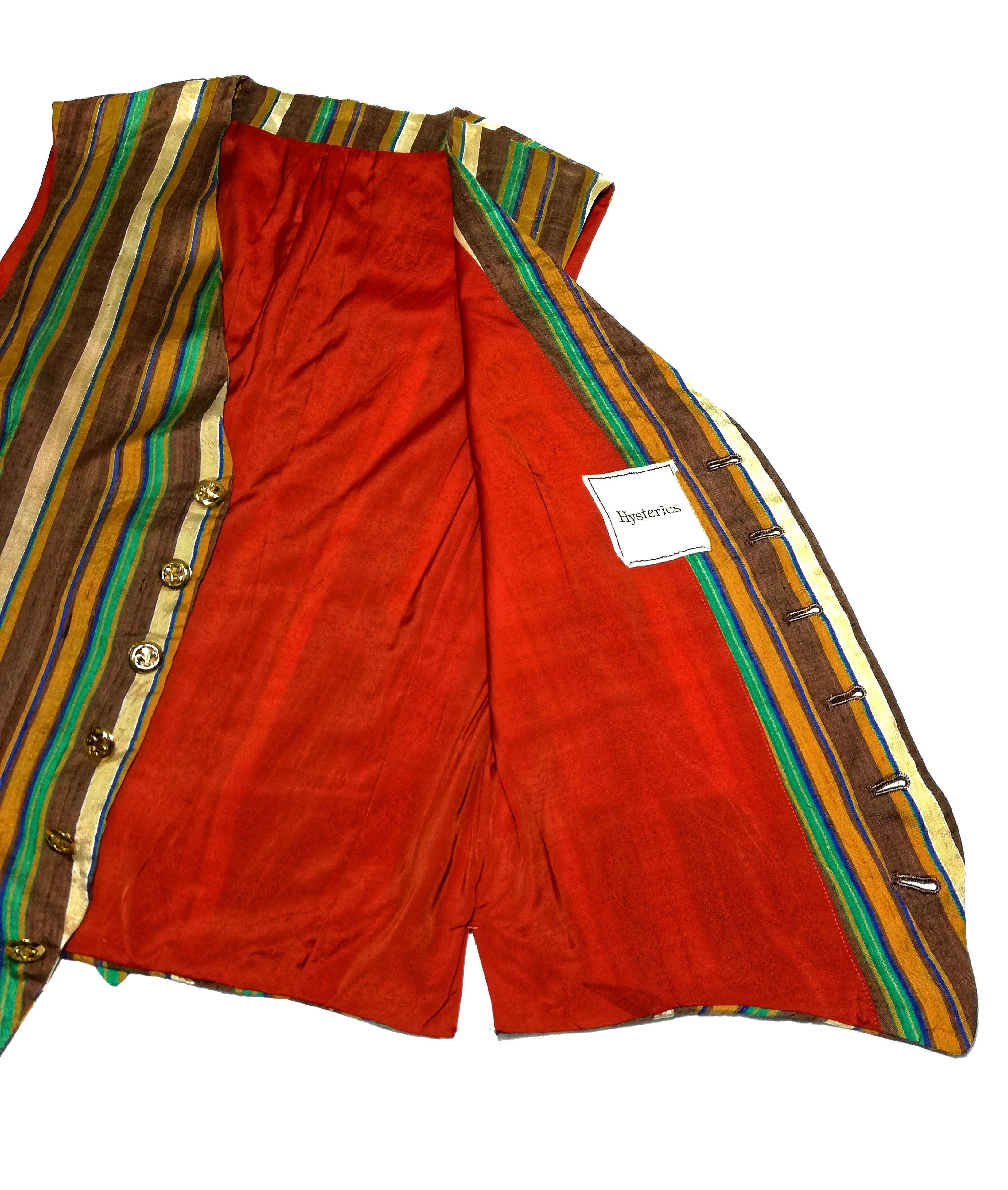Hysteric Glamour × Japanese Brand 🔥HG Multicolor Stripe Multicolor Vest 100% Silk🔥 Size US S / EU 44-46 / 1 - 2 Thumbnail