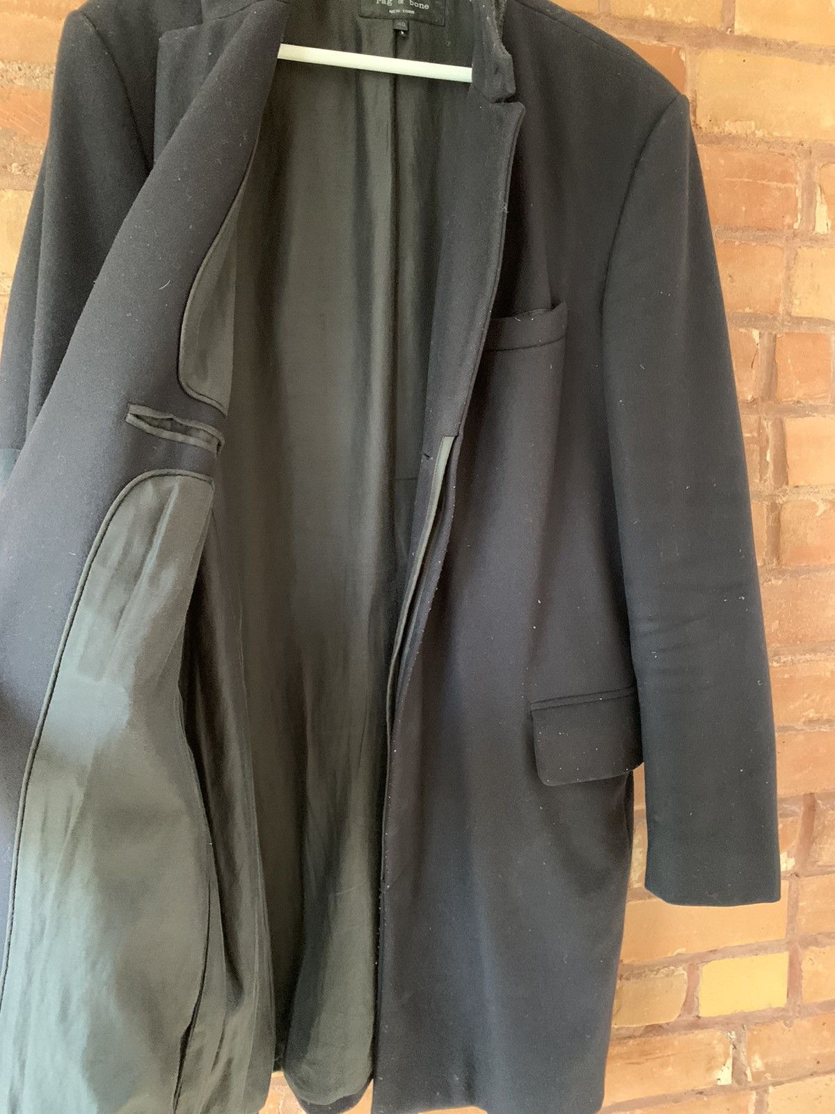 Rag & Bone Rag & Bone Navy Long Coat w/elbow patches Size US M / EU 48-50 / 2 - 4 Thumbnail