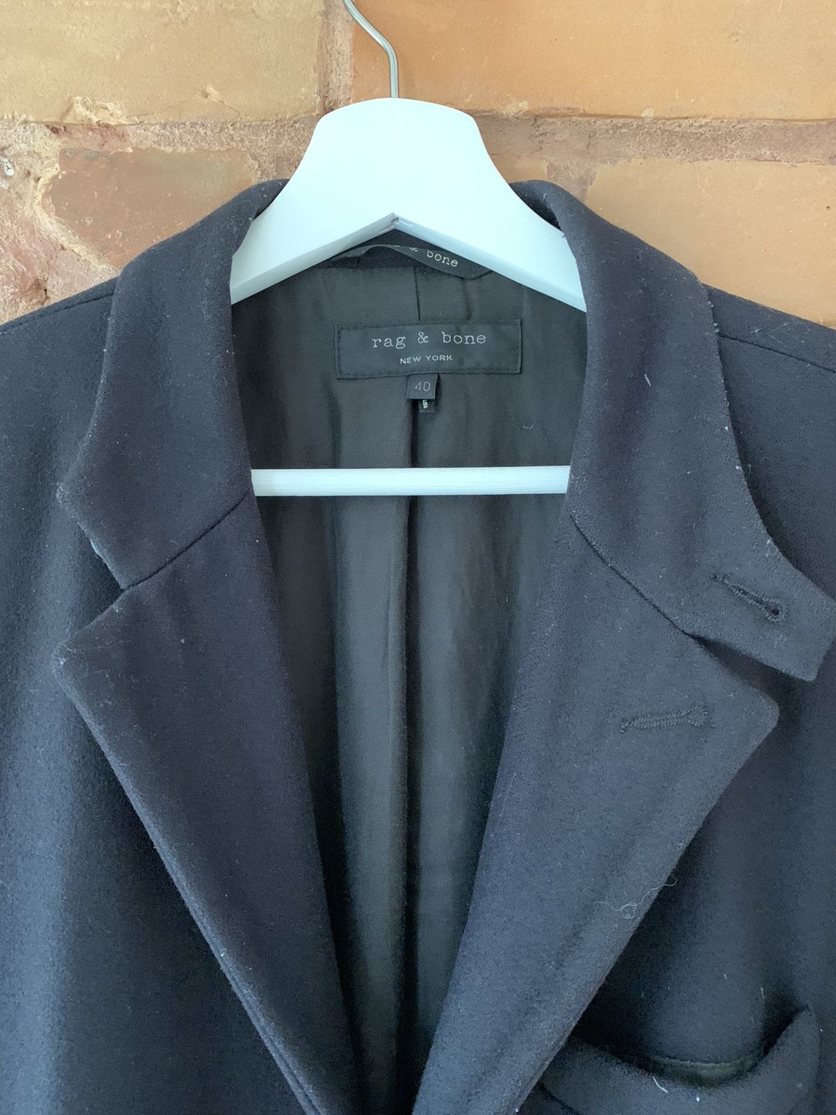 Rag & Bone Rag & Bone Navy Long Coat w/elbow patches Size US M / EU 48-50 / 2 - 3 Thumbnail