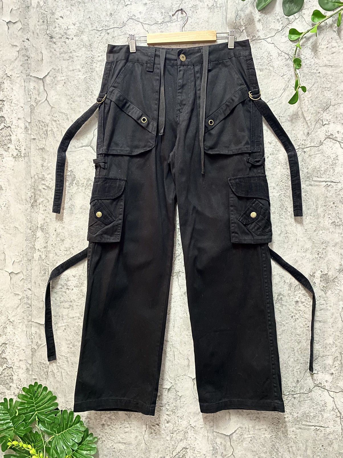 Designer × Japanese Brand Vintage Intercrew Japan Parachute Bondage Baggy Cargo Pants Size US 32 / EU 48 - 1 Thumbnail