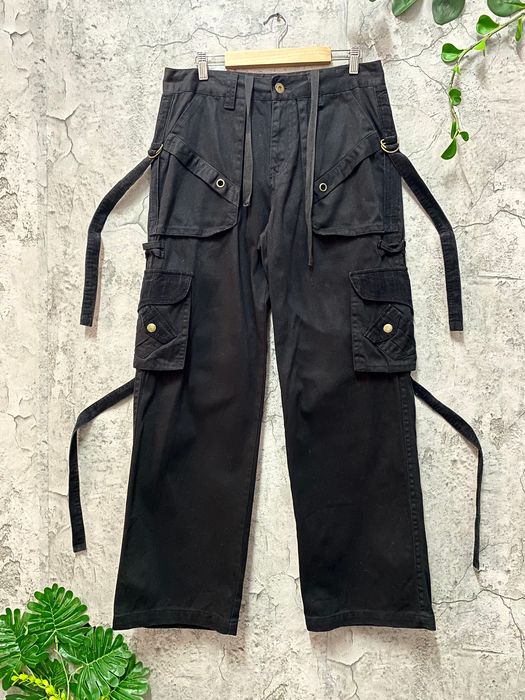 Designer Vintage Intercrew Japan Parachute Bondage Baggy Cargo Pants Size US 32 / EU 48 - 1 Preview
