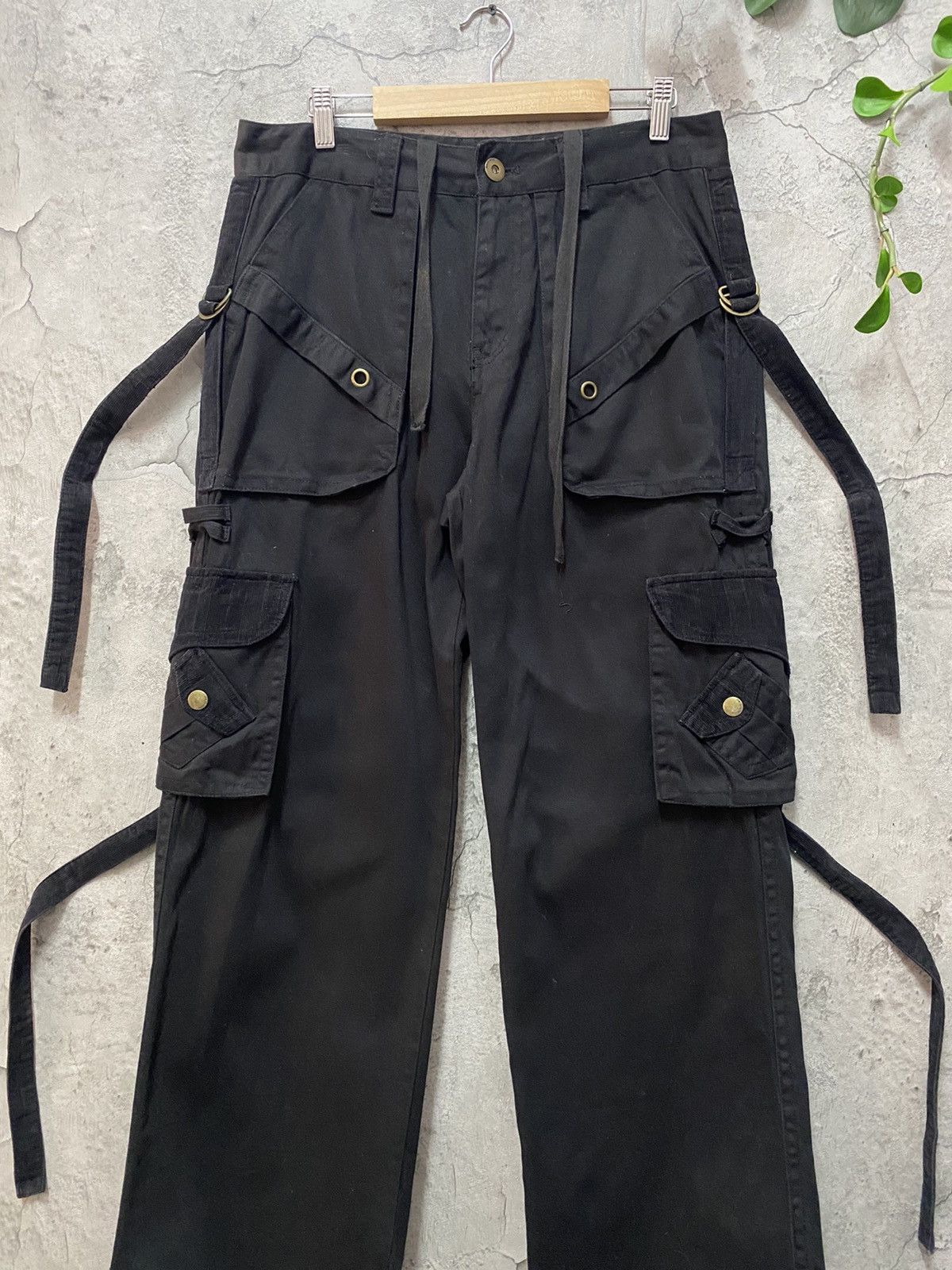 Designer × Japanese Brand Vintage Intercrew Japan Parachute Bondage Baggy Cargo Pants Size US 32 / EU 48 - 4 Thumbnail