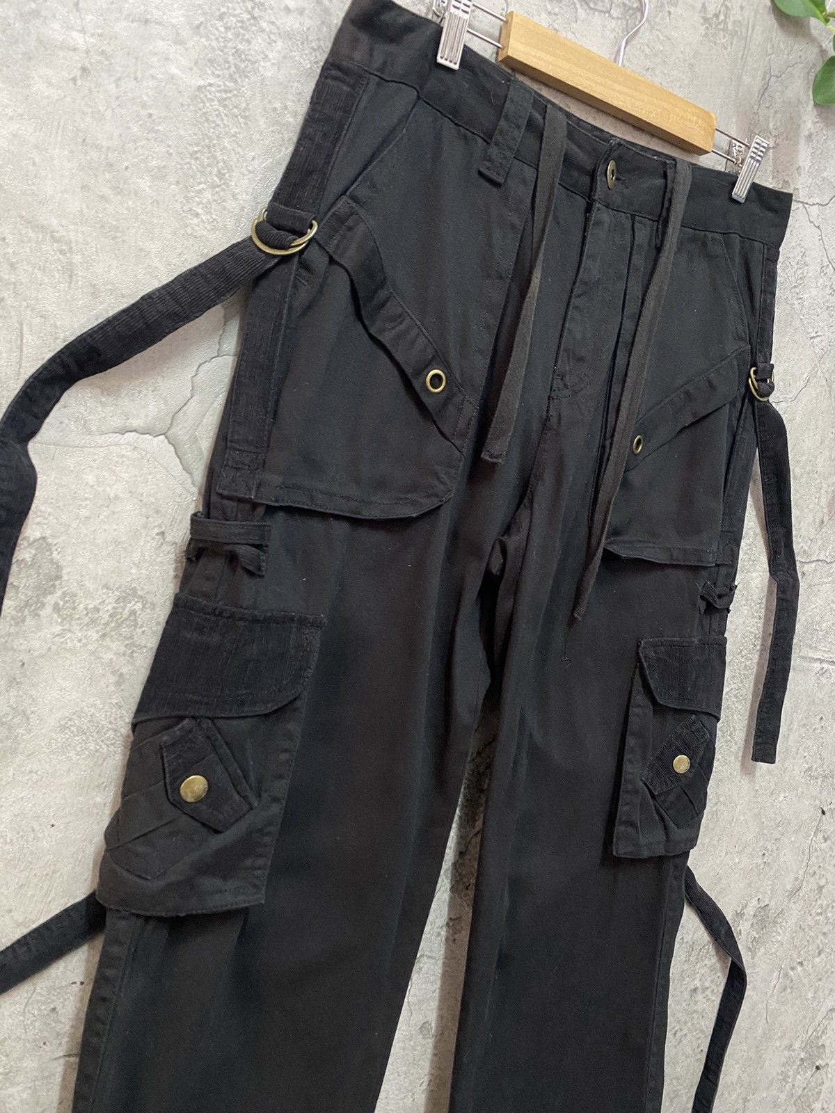 Designer × Japanese Brand Vintage Intercrew Japan Parachute Bondage Baggy Cargo Pants Size US 32 / EU 48 - 6 Thumbnail