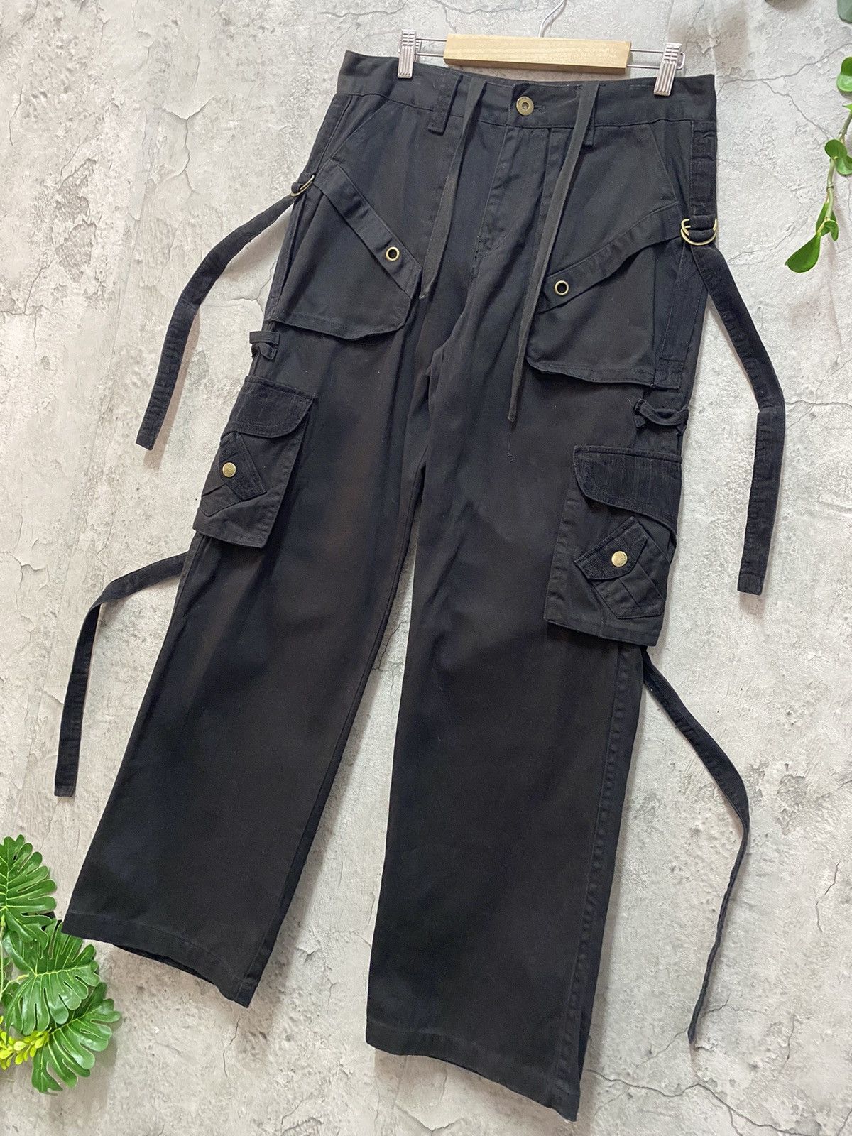 Designer × Japanese Brand Vintage Intercrew Japan Parachute Bondage Baggy Cargo Pants Size US 32 / EU 48 - 3 Thumbnail