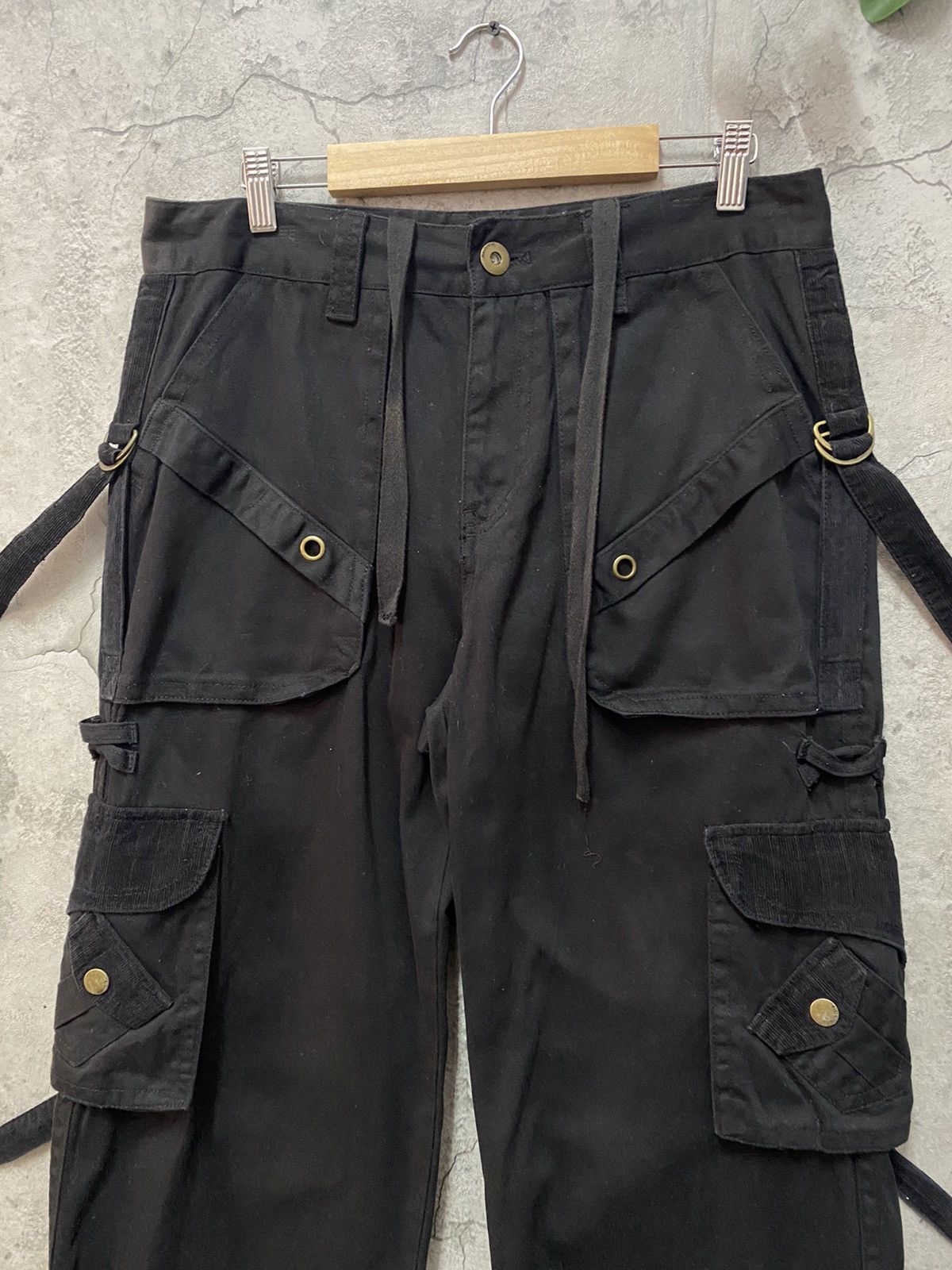 Designer × Japanese Brand Vintage Intercrew Japan Parachute Bondage Baggy Cargo Pants Size US 32 / EU 48 - 7 Thumbnail
