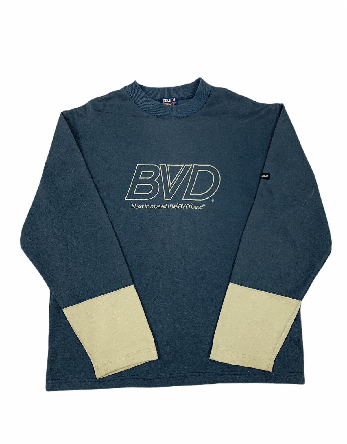 Bradley Mountain B.V.D Vintage 70s DoubleSleeve Embroided BigLogo Sweatshirt Size US M / EU 48-50 / 2 - 1 Thumbnail