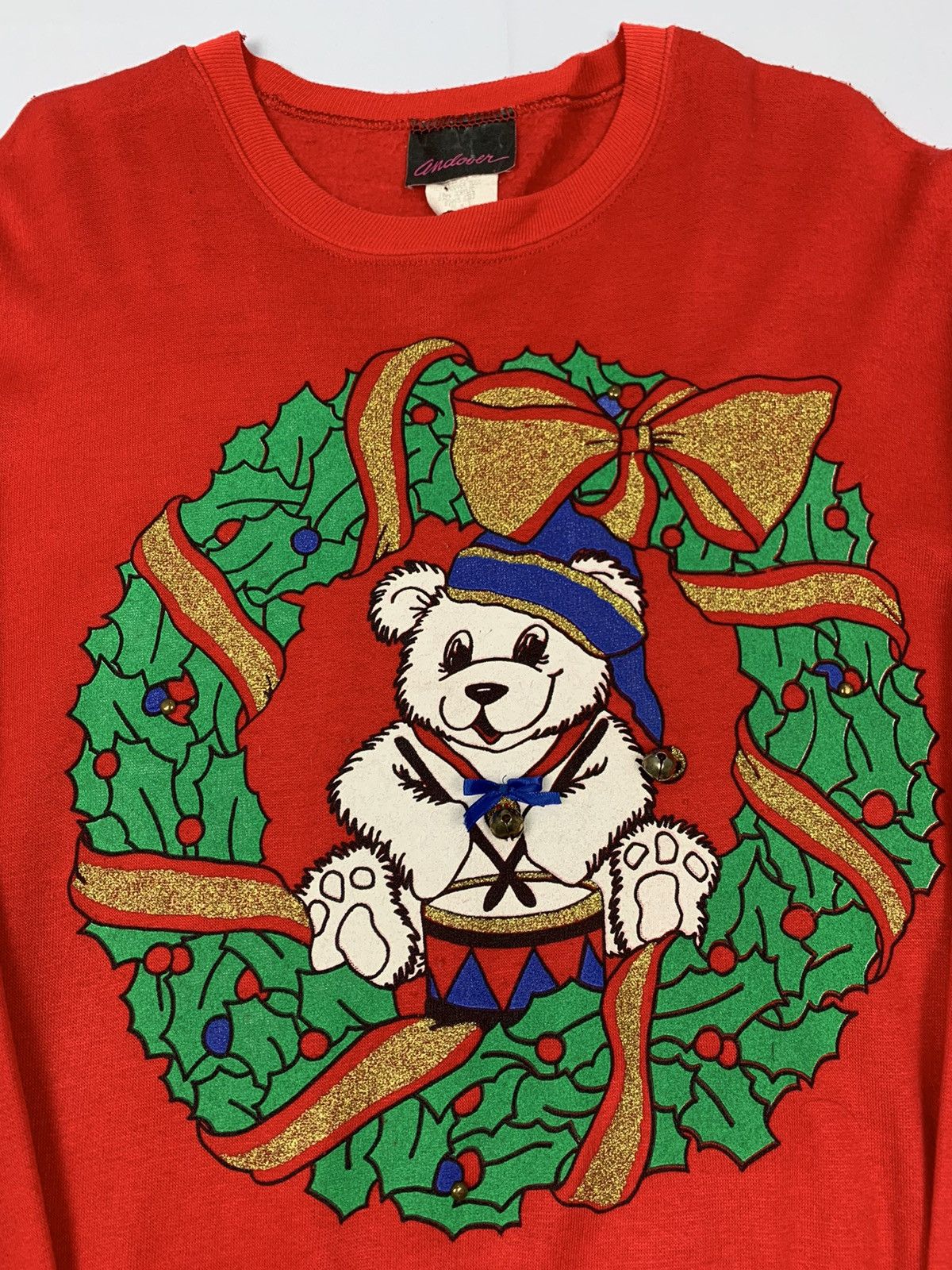 Hells Bells ANDOVER Blink Christmas Theme Bear Big Logo Bell Sweatshirt Size US M / EU 48-50 / 2 - 4 Thumbnail