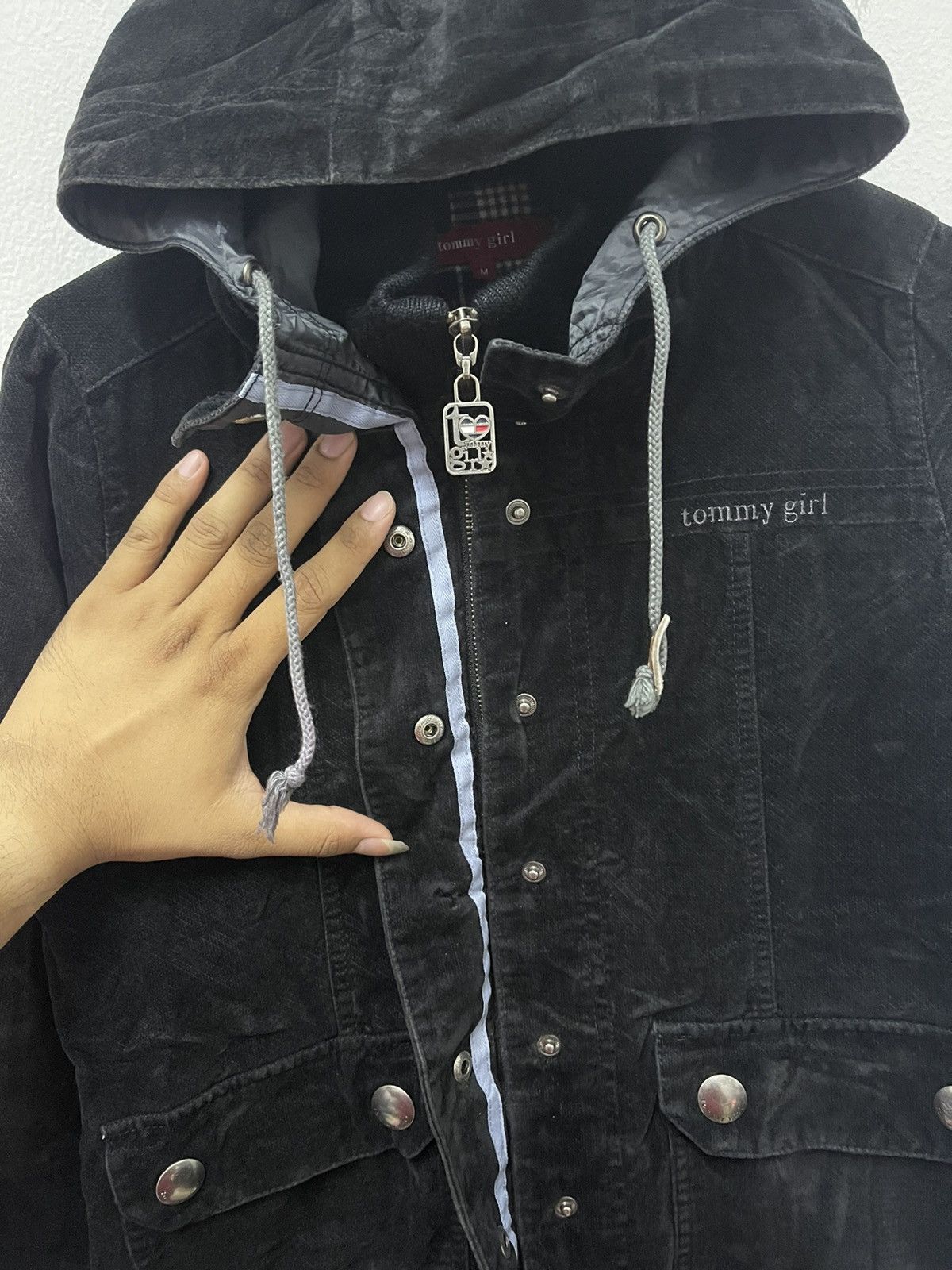 Japanese Brand × Vintage Vintage Tommy Girl Mini Logo Embroidery Hooded Jacket Size US S / EU 44-46 / 1 - 4 Thumbnail