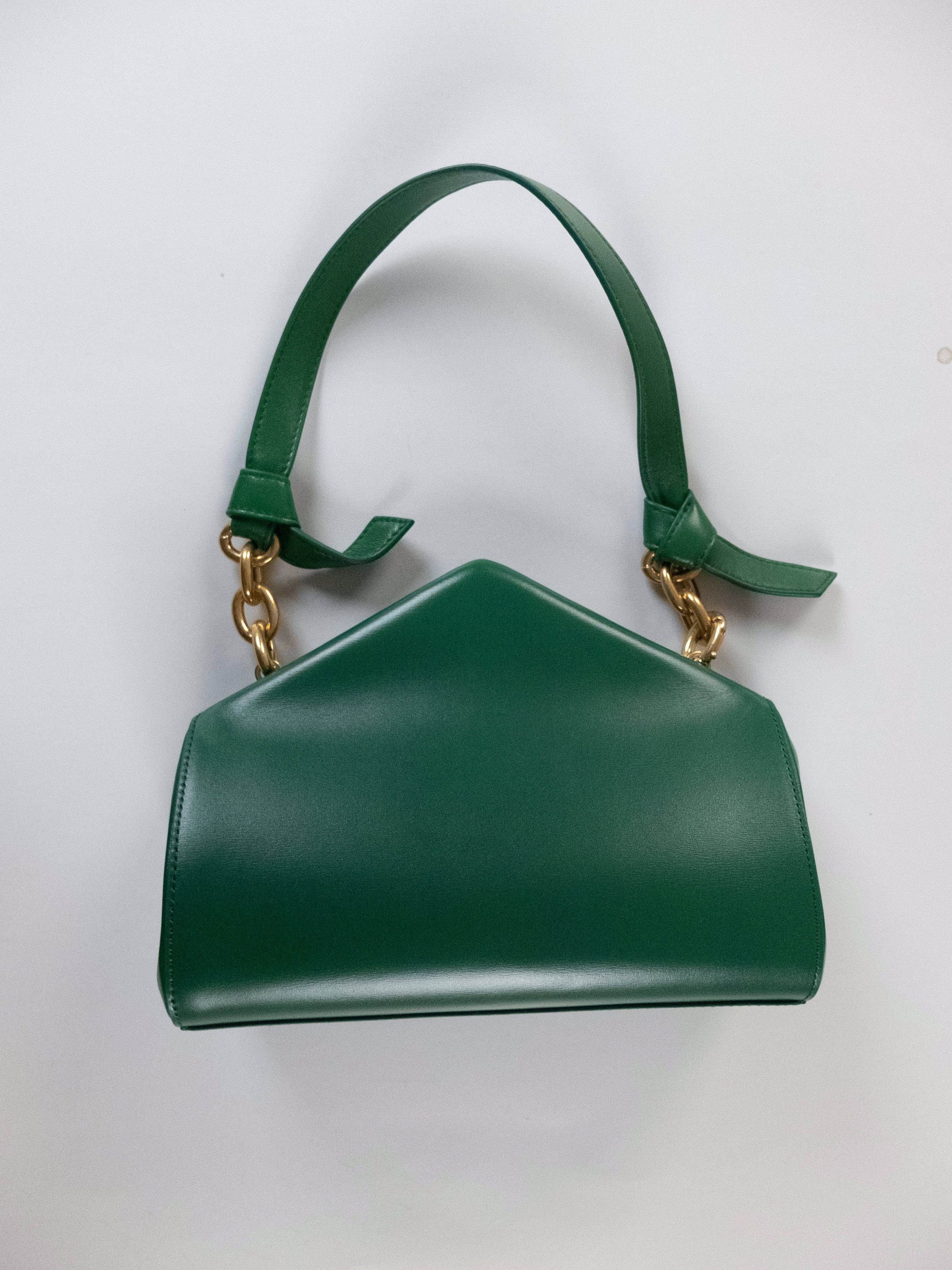 Bottega Veneta BOTTEGA VENETA Tip green leather chain shoulder bag clutch Size ONE SIZE - 5 Thumbnail