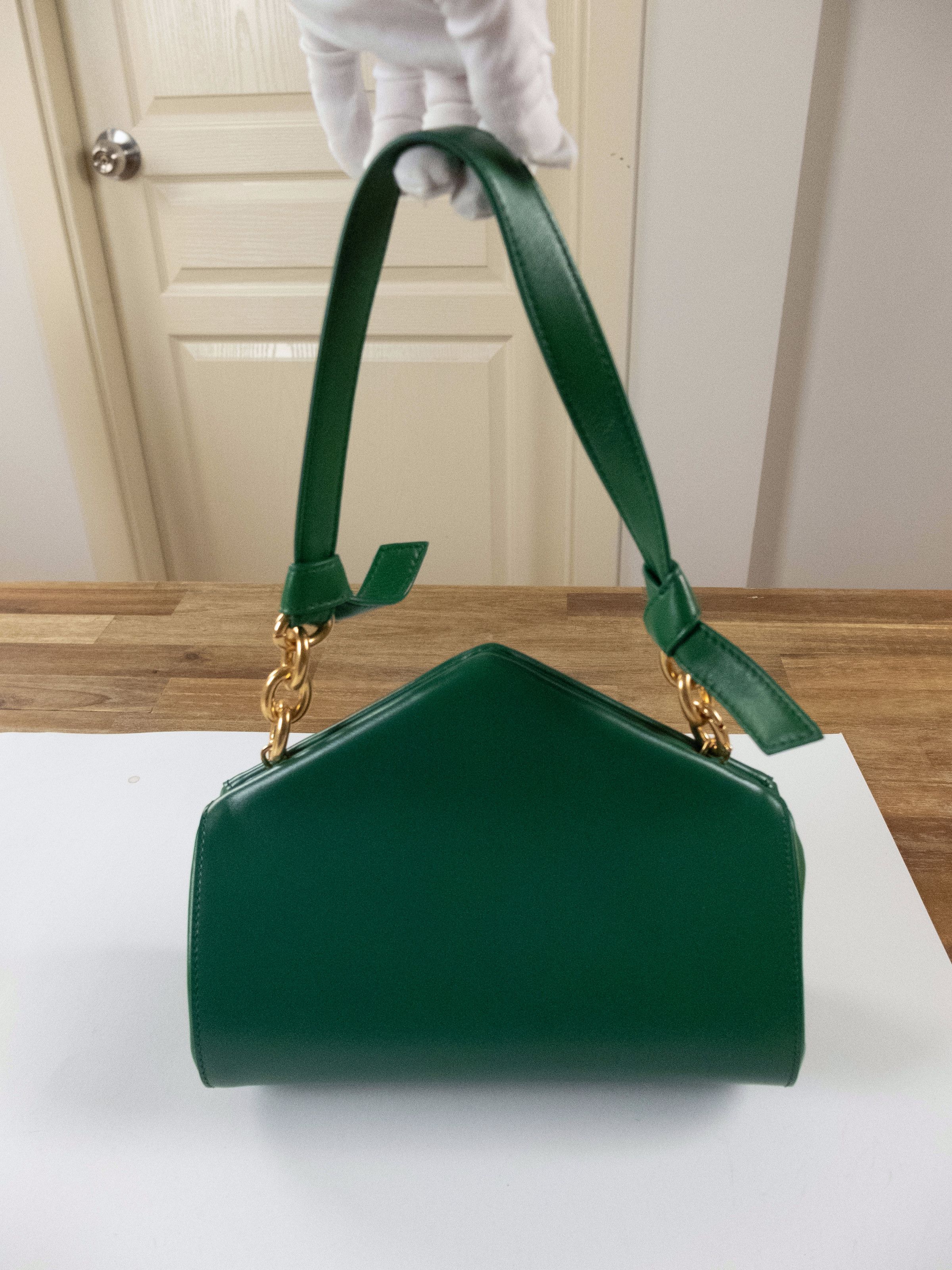 Bottega Veneta BOTTEGA VENETA Tip green leather chain shoulder bag clutch Size ONE SIZE - 6 Thumbnail