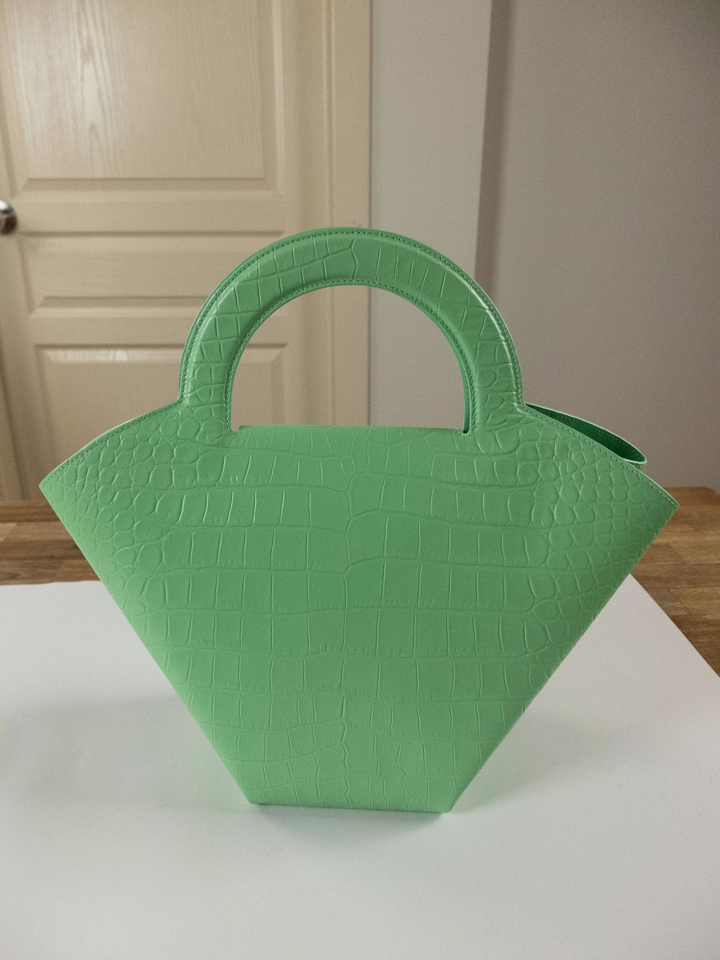 Bottega Veneta BOTTEGA VENETA Doll green croc effect leather tote bag Size ONE SIZE - 4 Thumbnail