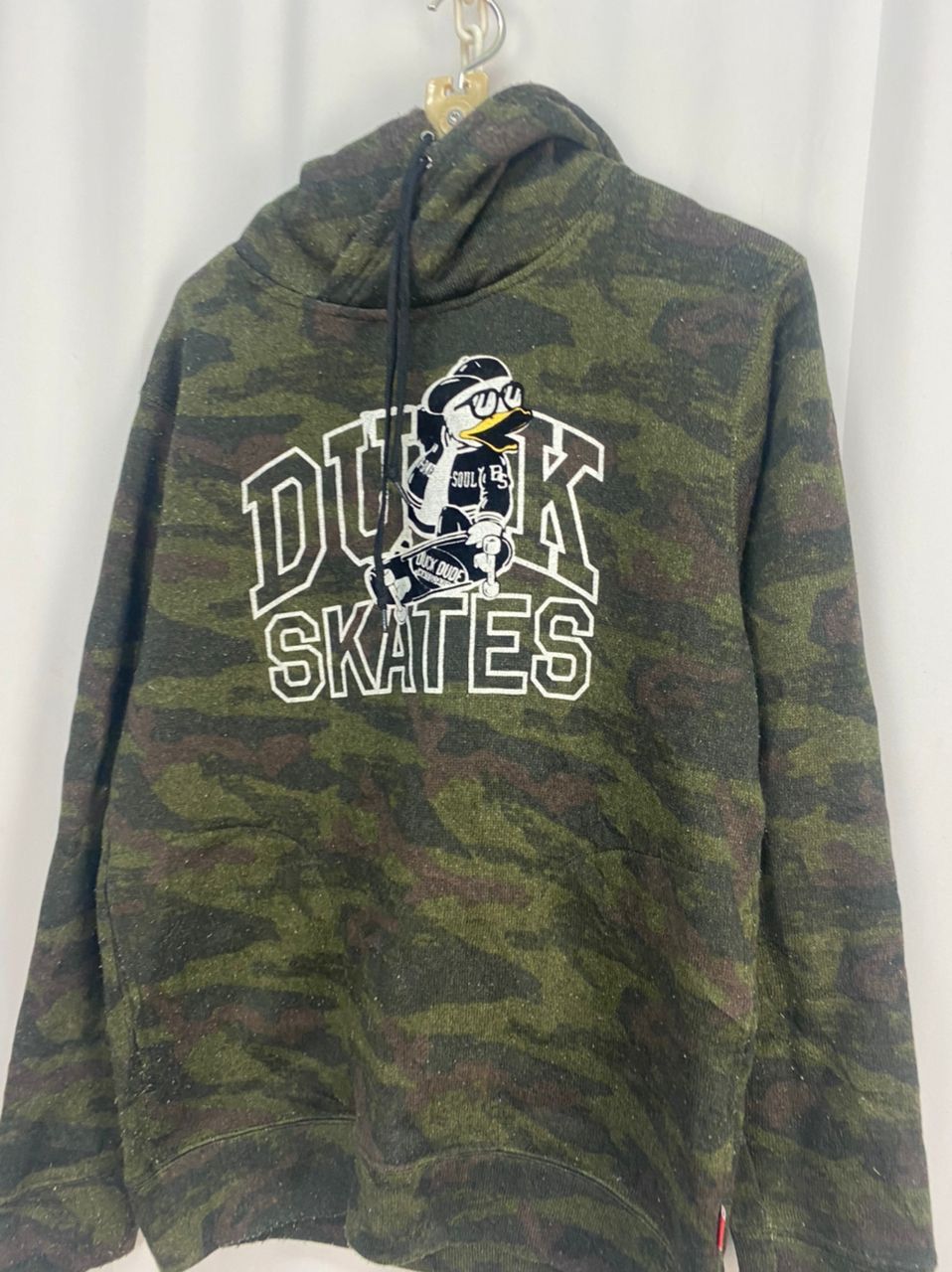 Japanese Brand Duckdude skate printed camo hoodie pullover by b one soul Size US M / EU 48-50 / 2 - 6 Thumbnail