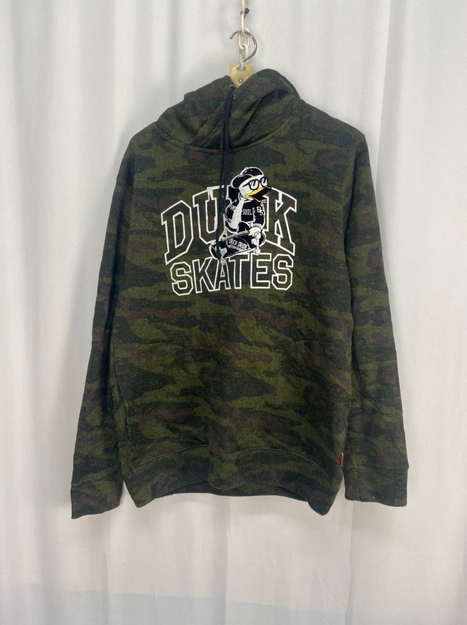 Japanese Brand Duckdude skate printed camo hoodie pullover by b one soul Size US M / EU 48-50 / 2 - 7 Thumbnail
