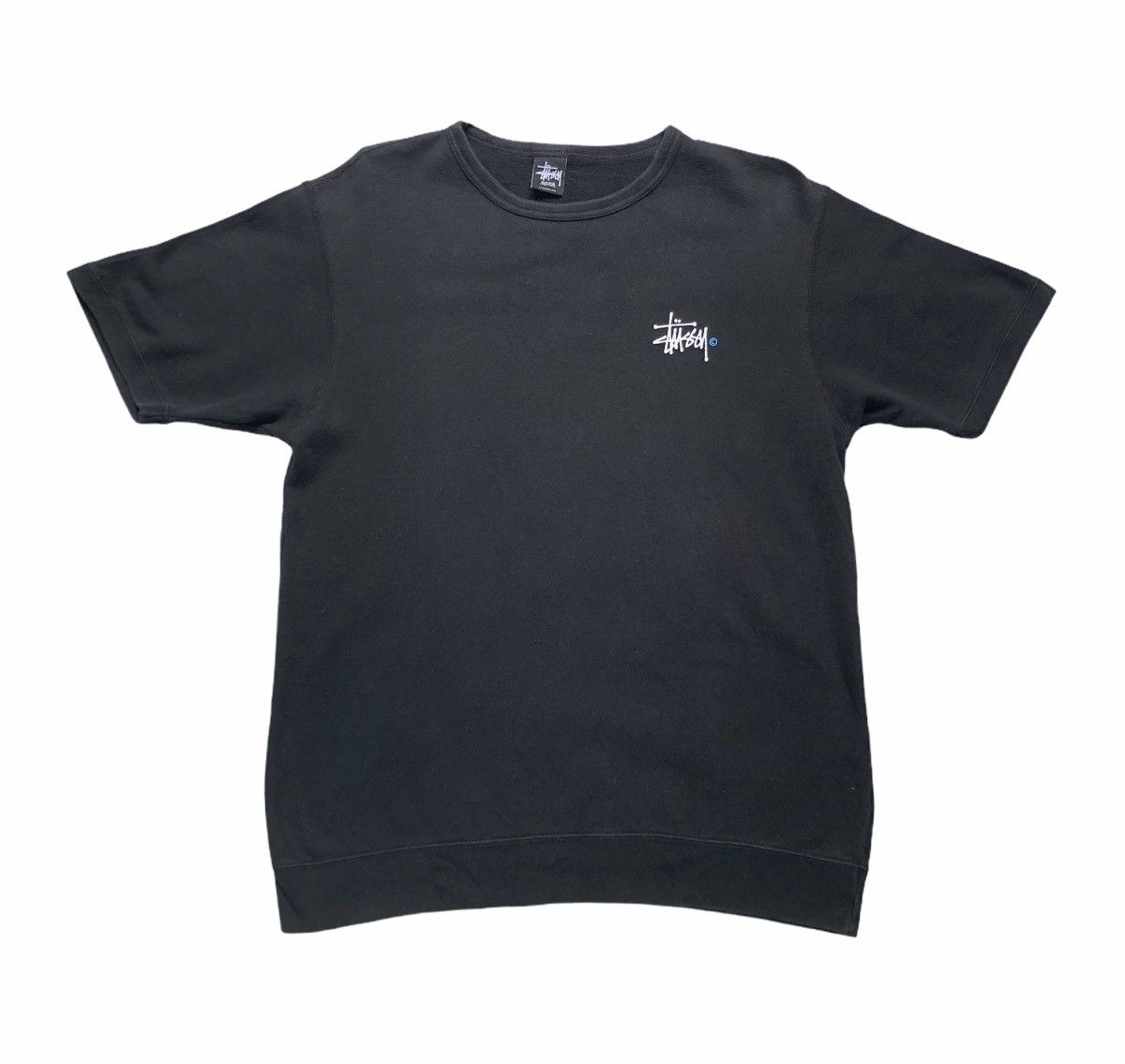 Stussy Stussy Iconic Signature Crewneck Short Sleeves Sweatshirt Size US M / EU 48-50 / 2 - 2 Thumbnail