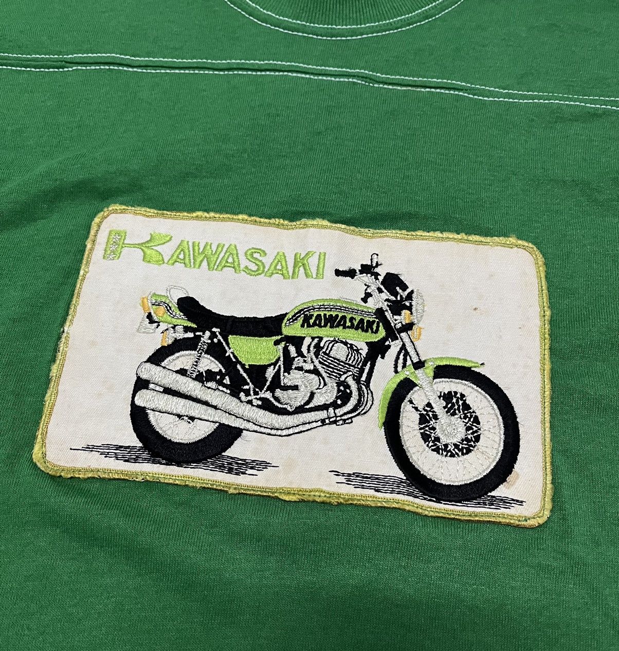 Vintage Vintage Raglan Shirt with Vintage Kawasaki Patch Custom Size US M / EU 48-50 / 2 - 4 Thumbnail