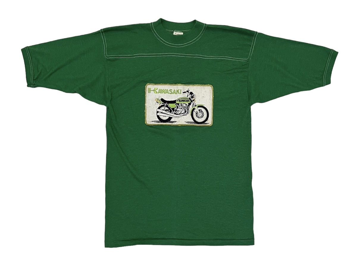 Vintage Vintage Raglan Shirt with Vintage Kawasaki Patch Custom Size US M / EU 48-50 / 2 - 1 Thumbnail
