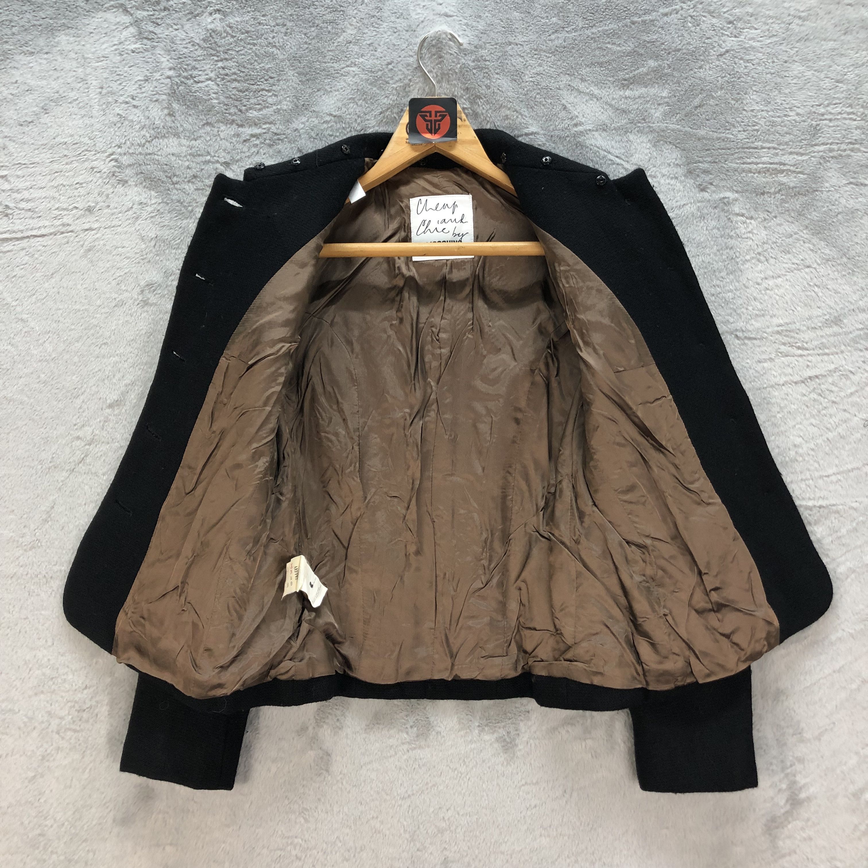 Moschino MOSCHINO BLACK WOOL JACKET #6835-93 Size M / US 6-8 / IT 42-44 - 7 Thumbnail