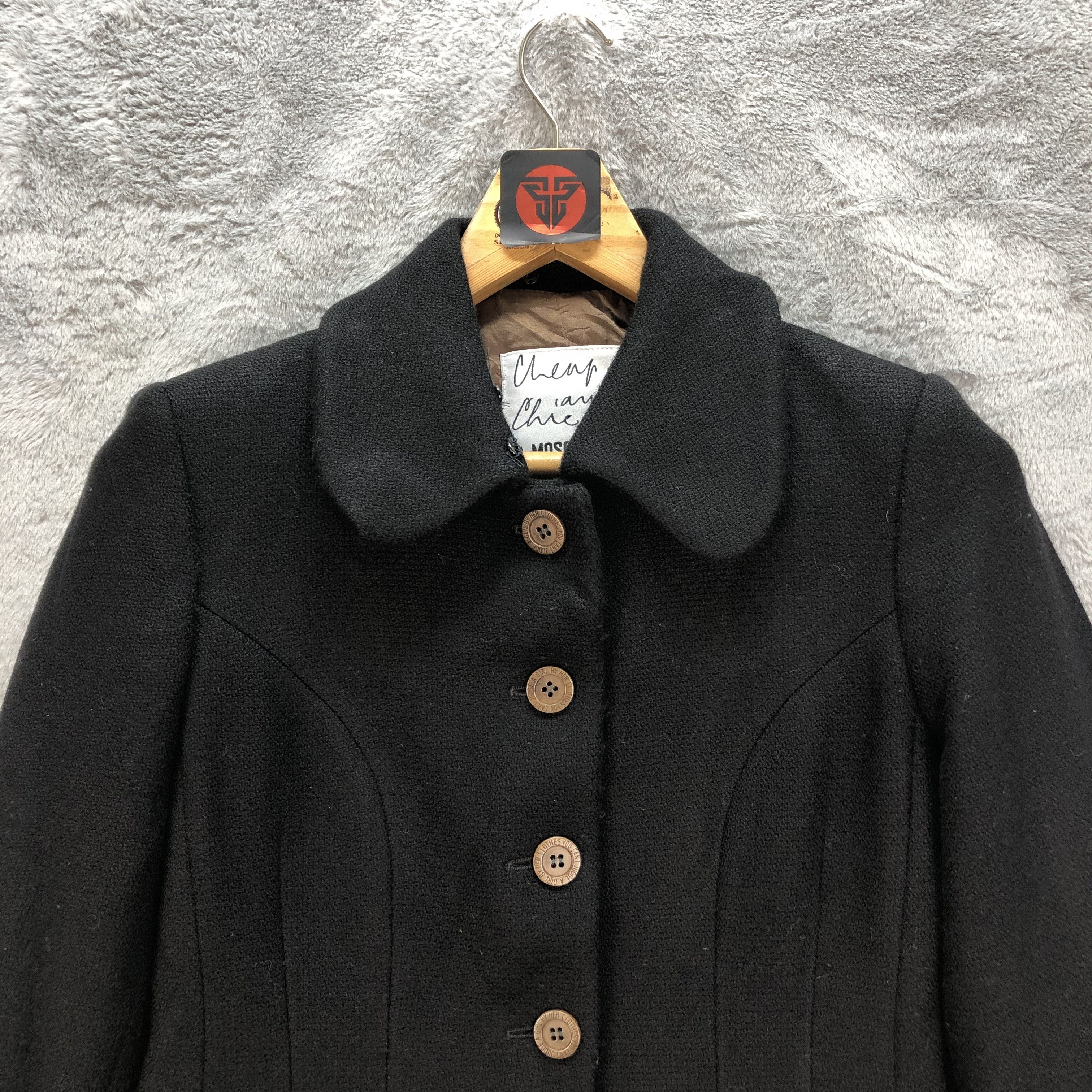 Moschino MOSCHINO BLACK WOOL JACKET #6835-93 Size M / US 6-8 / IT 42-44 - 2 Thumbnail