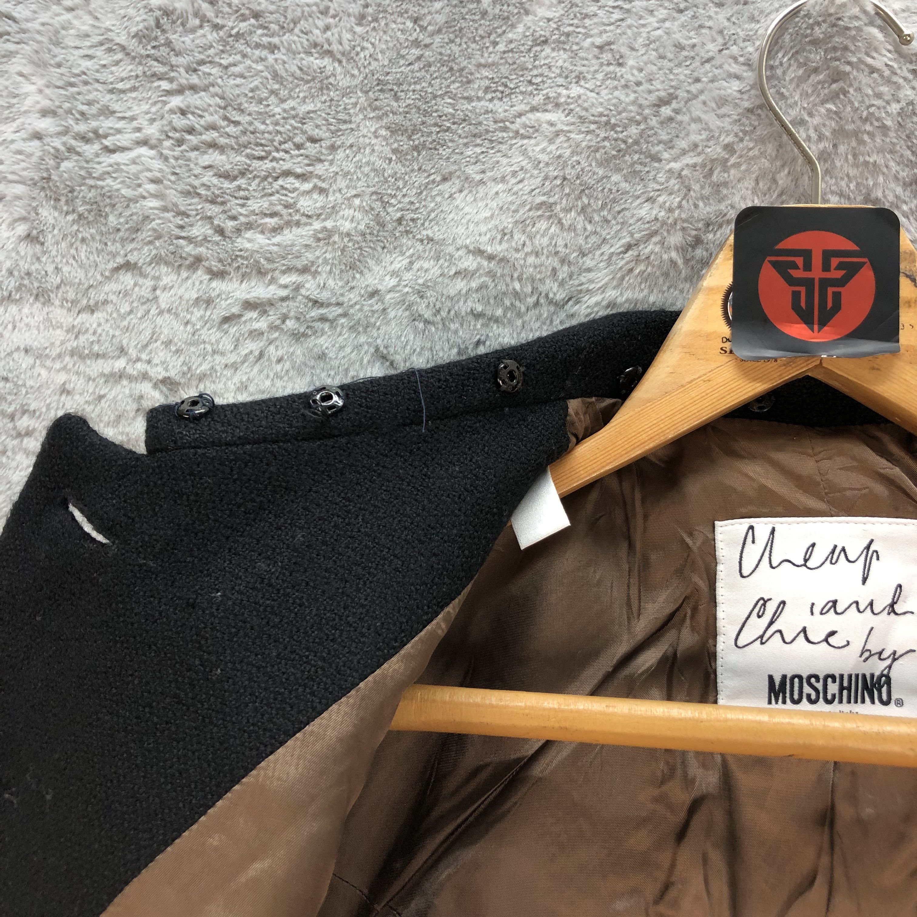 Moschino MOSCHINO BLACK WOOL JACKET #6835-93 Size M / US 6-8 / IT 42-44 - 8 Thumbnail