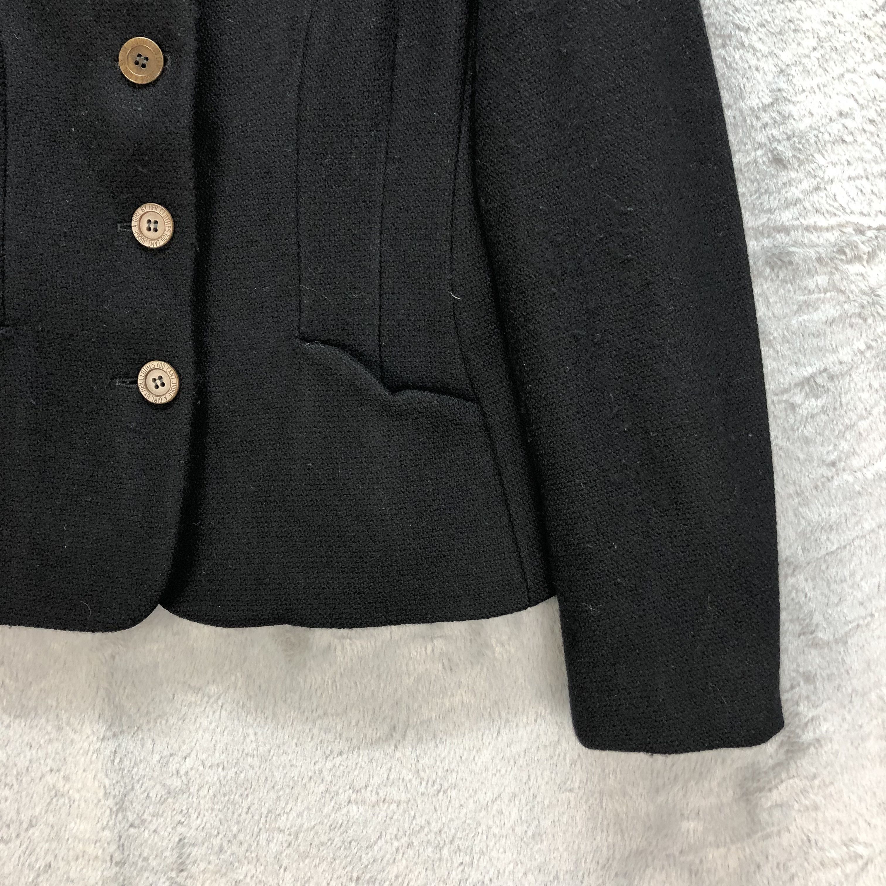 Moschino MOSCHINO BLACK WOOL JACKET #6835-93 Size M / US 6-8 / IT 42-44 - 4 Thumbnail