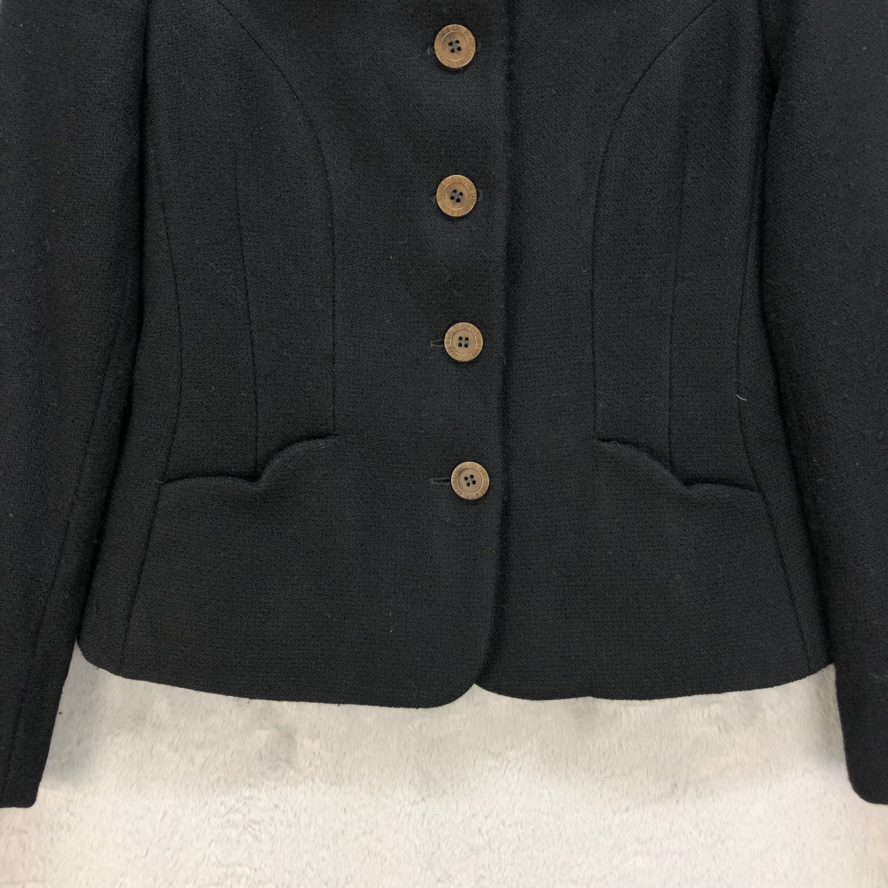 Moschino MOSCHINO BLACK WOOL JACKET #6835-93 Size M / US 6-8 / IT 42-44 - 5 Thumbnail