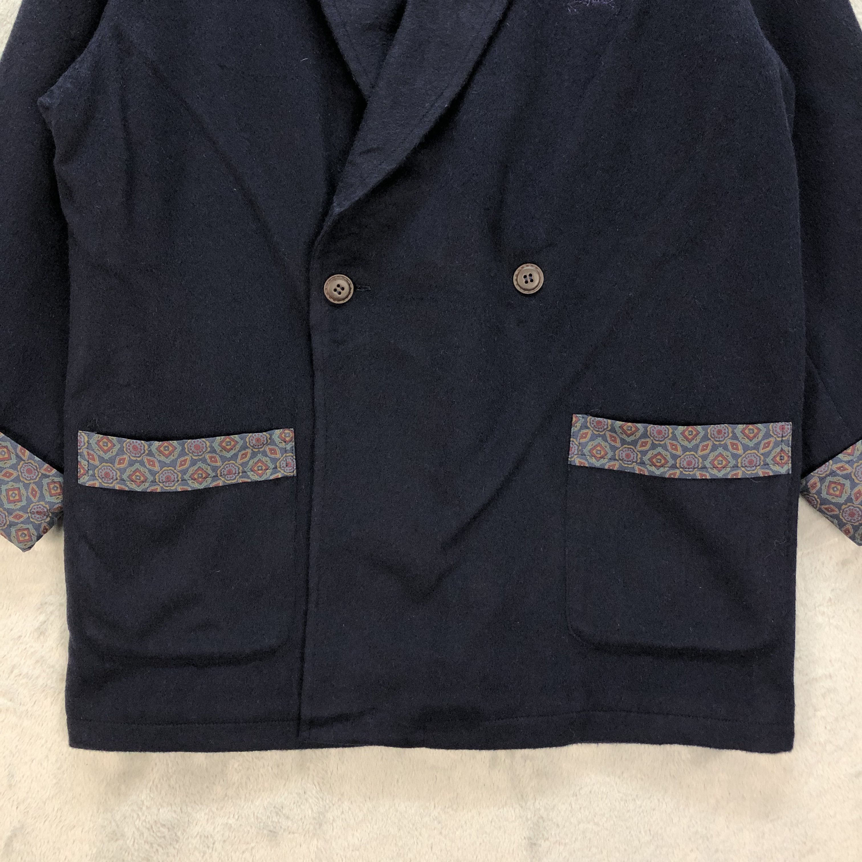 Burberry VINTAGE BURBERRYS EMBROIDERY LOGO WOOL COAT #6823-92 Size US L / EU 52-54 / 3 - 4 Thumbnail