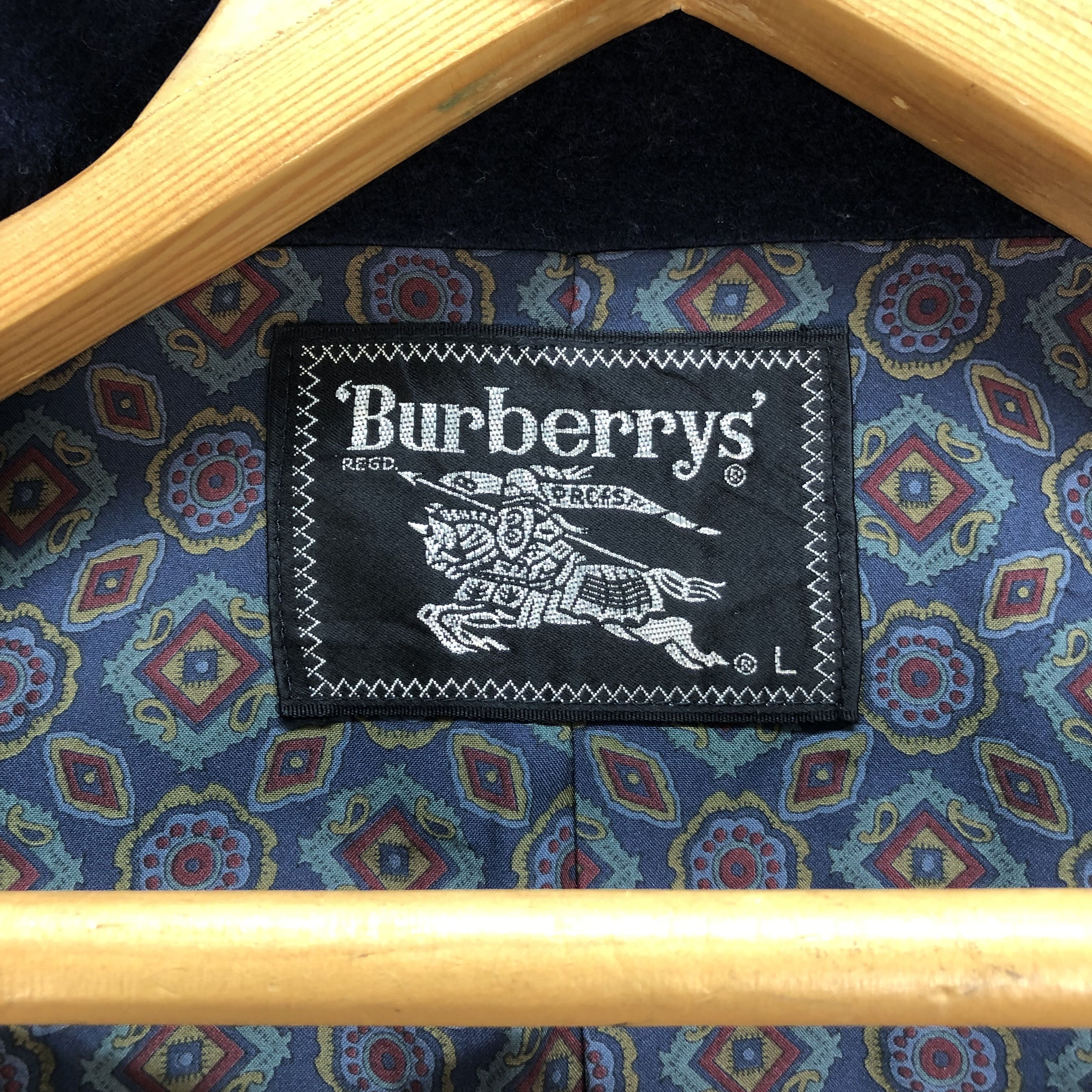 Burberry VINTAGE BURBERRYS EMBROIDERY LOGO WOOL COAT #6823-92 Size US L / EU 52-54 / 3 - 8 Thumbnail
