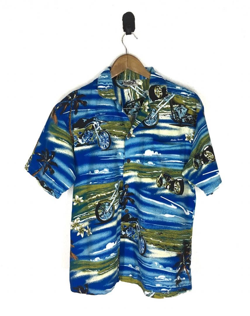 Paradise × Vintage Vintage 80s Paradise Style Hawaiian Motorcycle Size US S / EU 44-46 / 1 - 1 Thumbnail