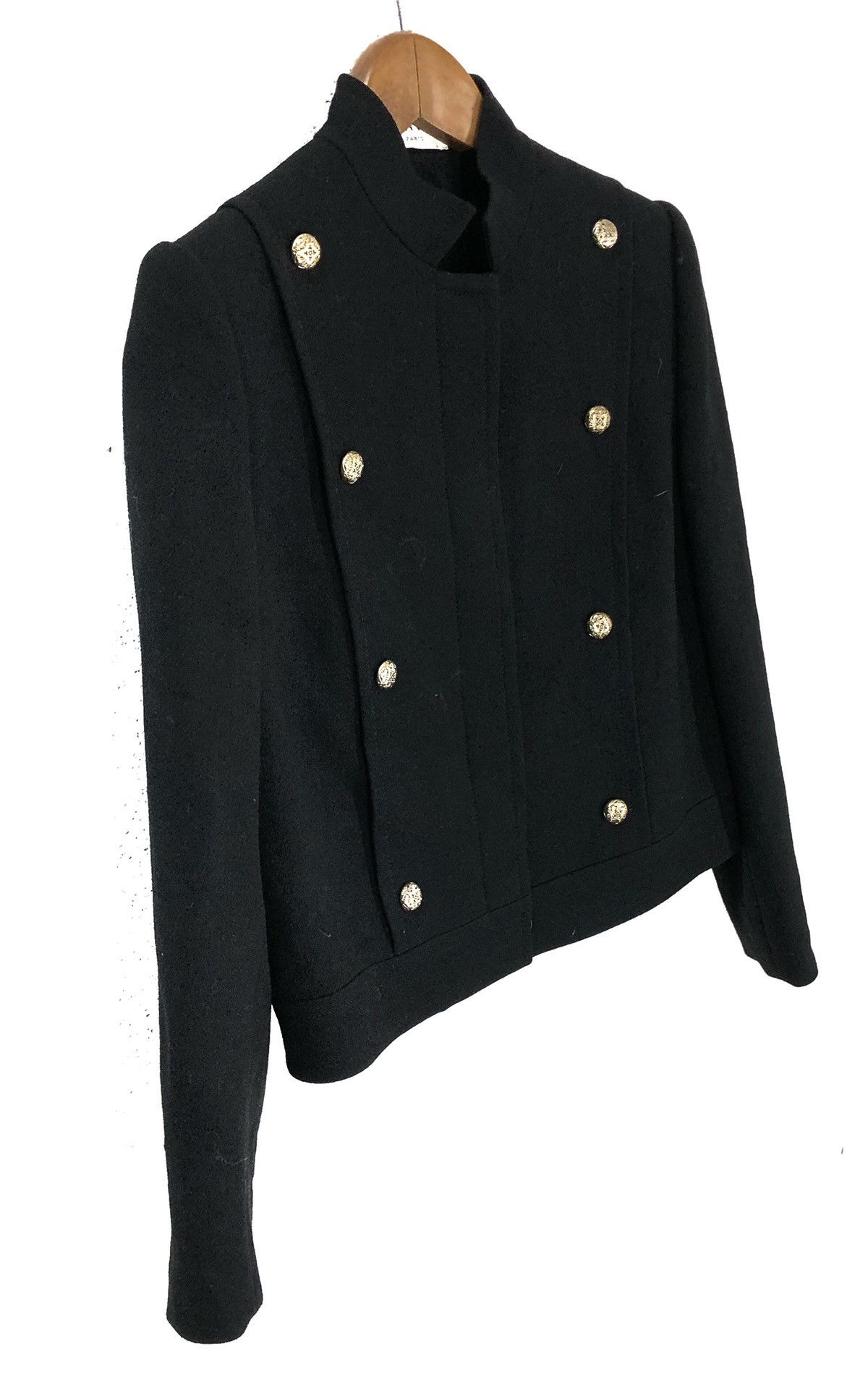 Lanvin × Vintage Lanvin Paris Military Style Wool Jacket Black Gold Buttons Size US S / EU 44-46 / 1 - 4 Thumbnail