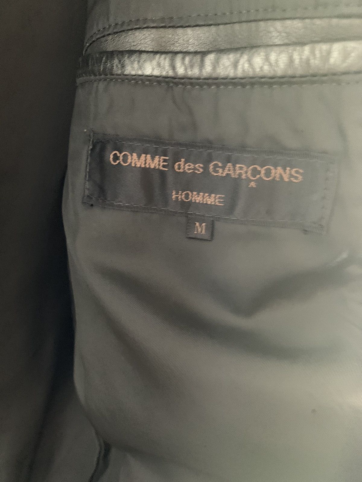 Comme des Garcons Homme Plus Black leather belted jacket Size US M / EU 48-50 / 2 - 3 Thumbnail