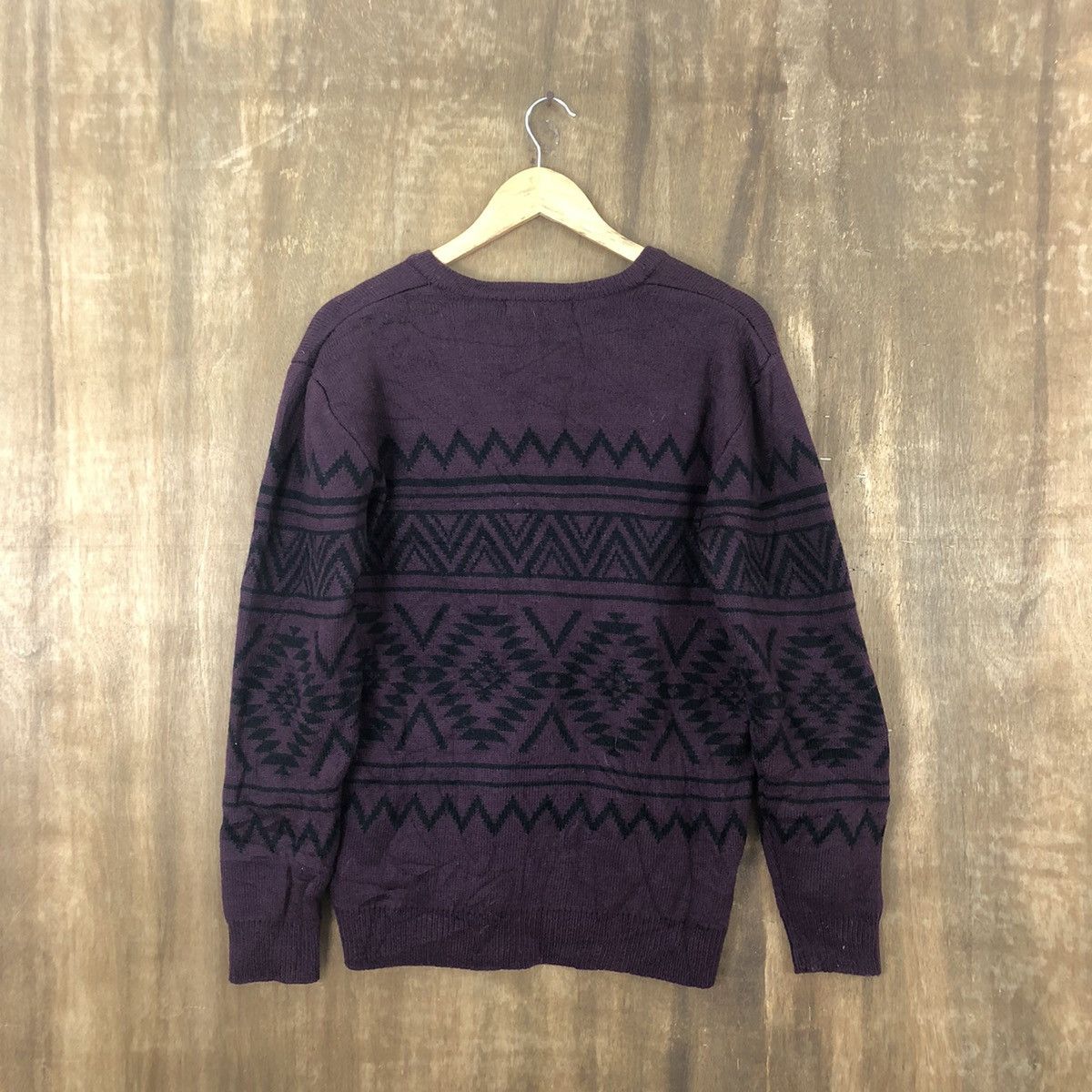 Aran Isles Knitwear × Japanese Brand Bliss Point Purple Cardigan Knitwear vintage #6234 Size US L / EU 52-54 / 3 - 7 Thumbnail