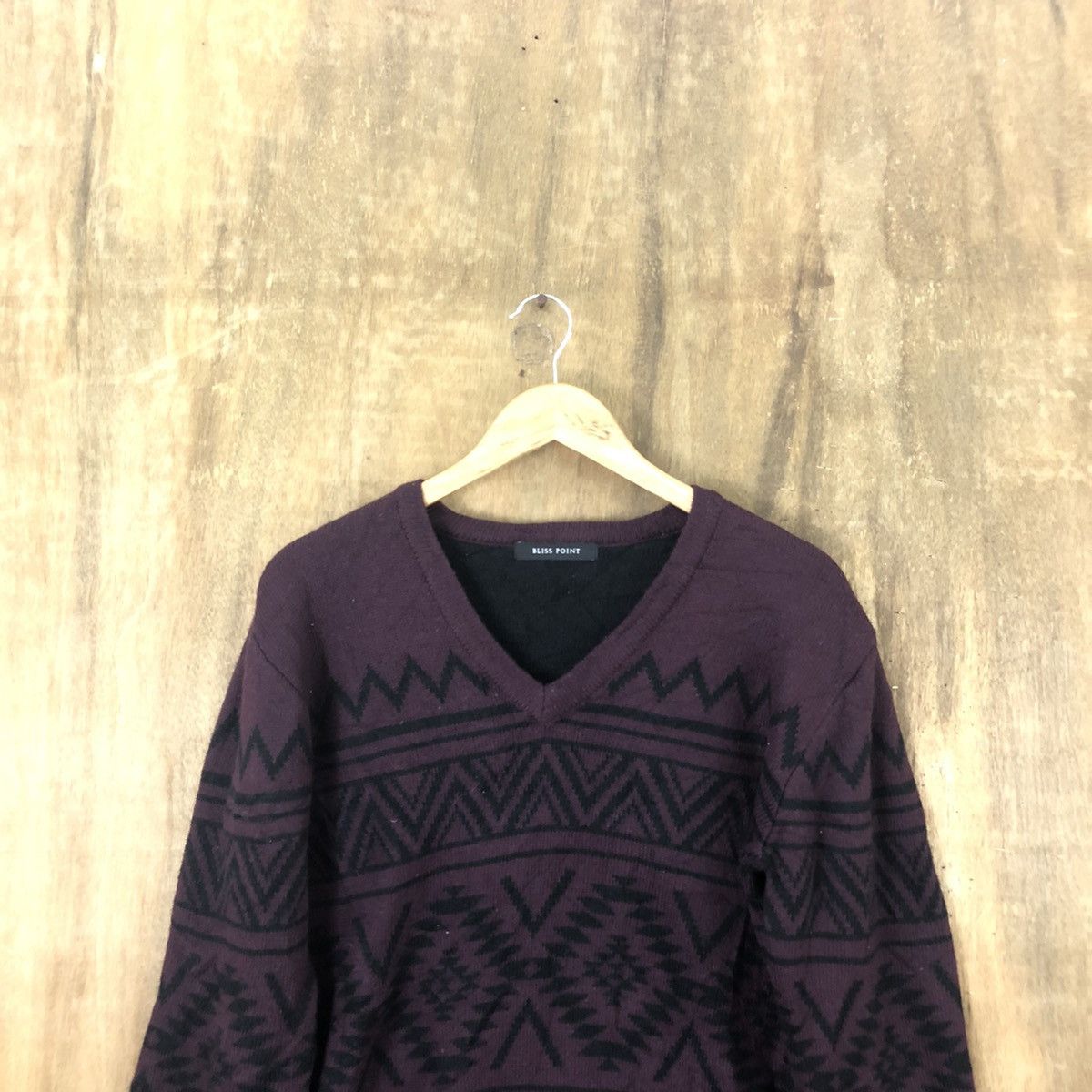 Aran Isles Knitwear × Japanese Brand Bliss Point Purple Cardigan Knitwear vintage #6234 Size US L / EU 52-54 / 3 - 2 Thumbnail