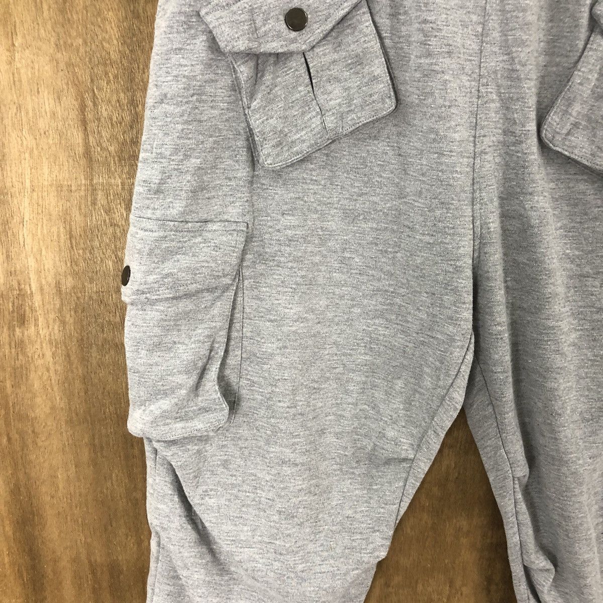 Japanese Brand Halman Grey Cropped Cargo Multipocket pants #6185 Size US 27 - 6 Thumbnail